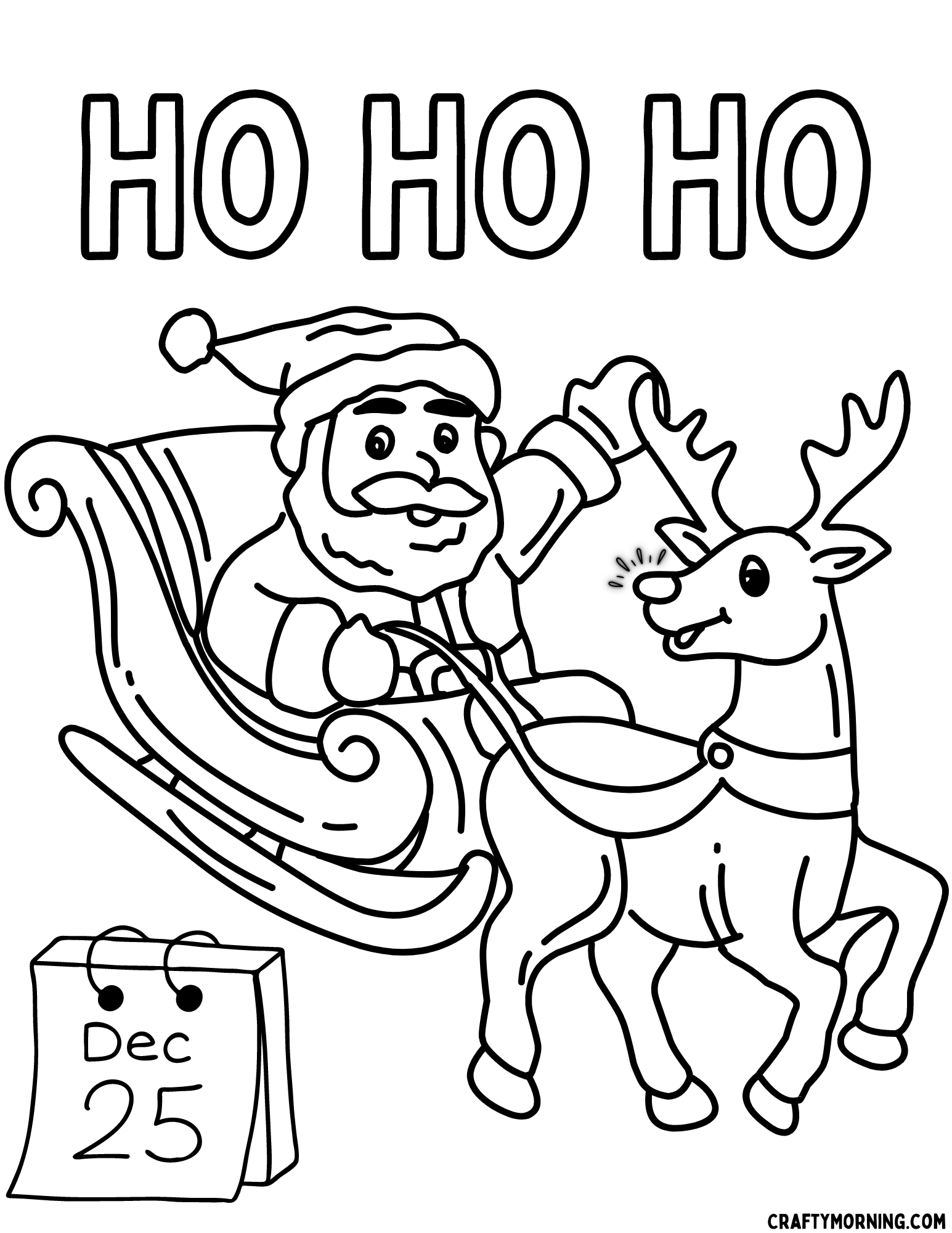 Free Santa Coloring Pages To Print Crafty Morning