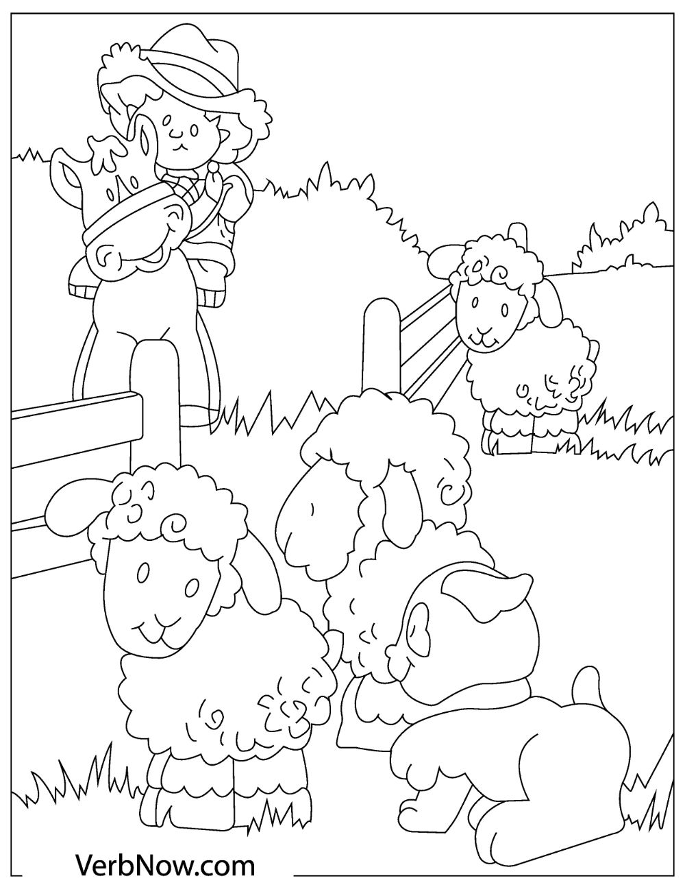 Printable Sheep Coloring Page
