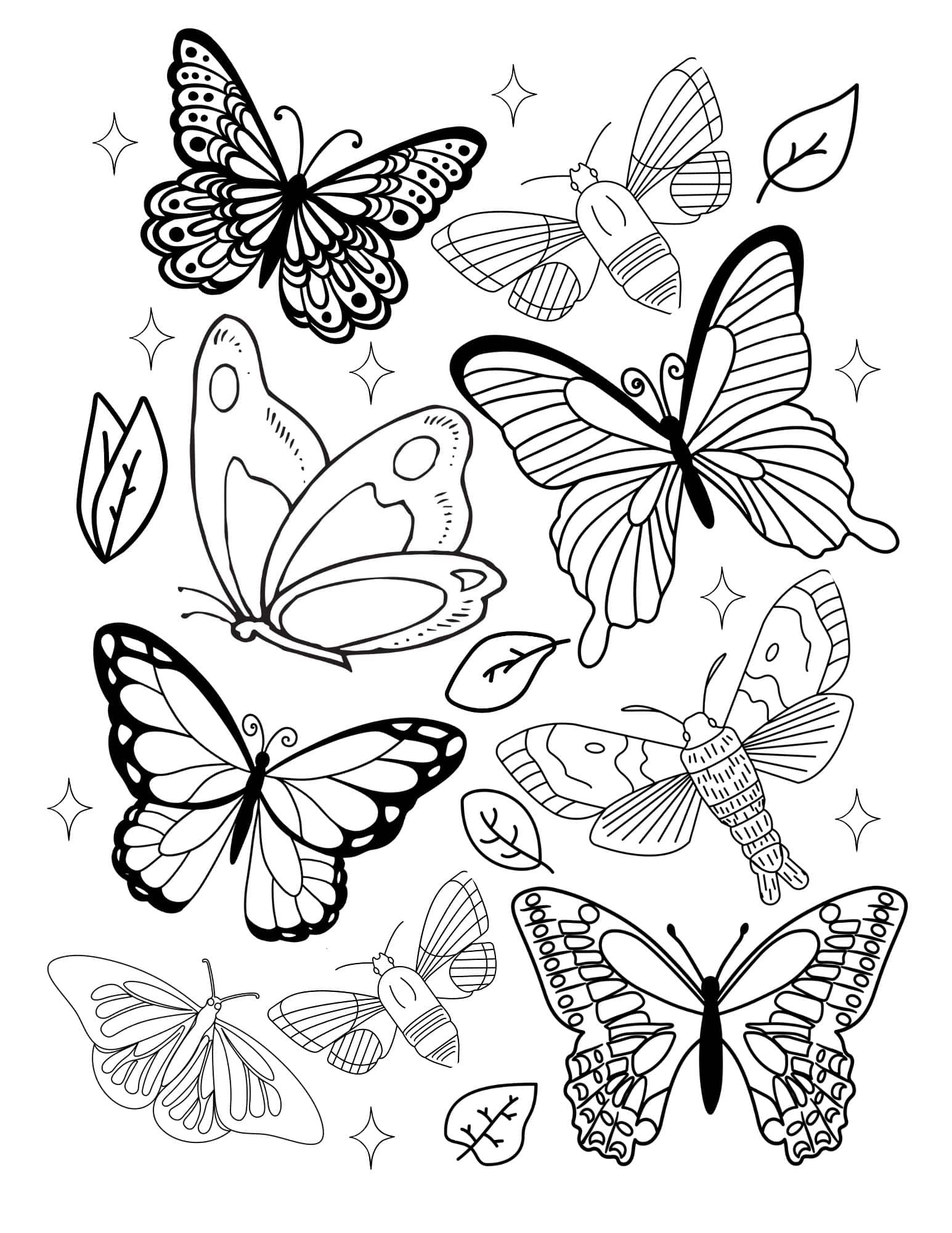 Butterfly Coloring Page Printable