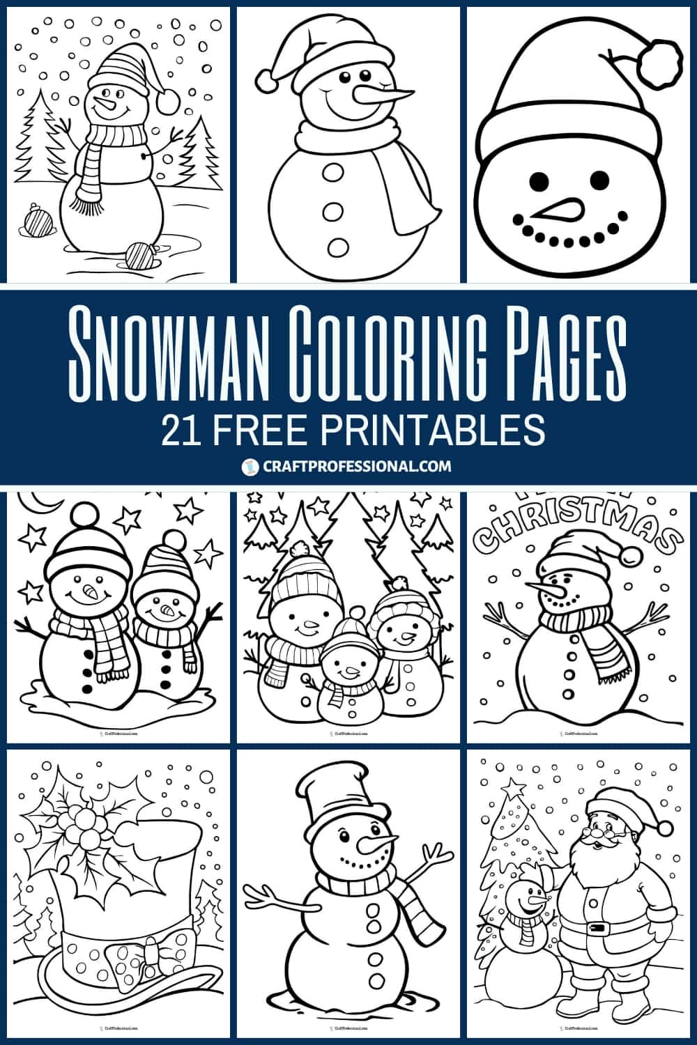 Free Snowman Coloring Pages Printable Winter Fun For Kids And Adults