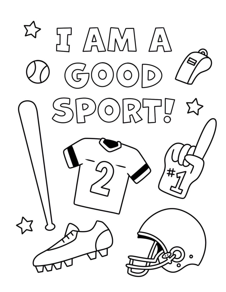 Free Sports Coloring Pages For Kids The Hollydog Blog
