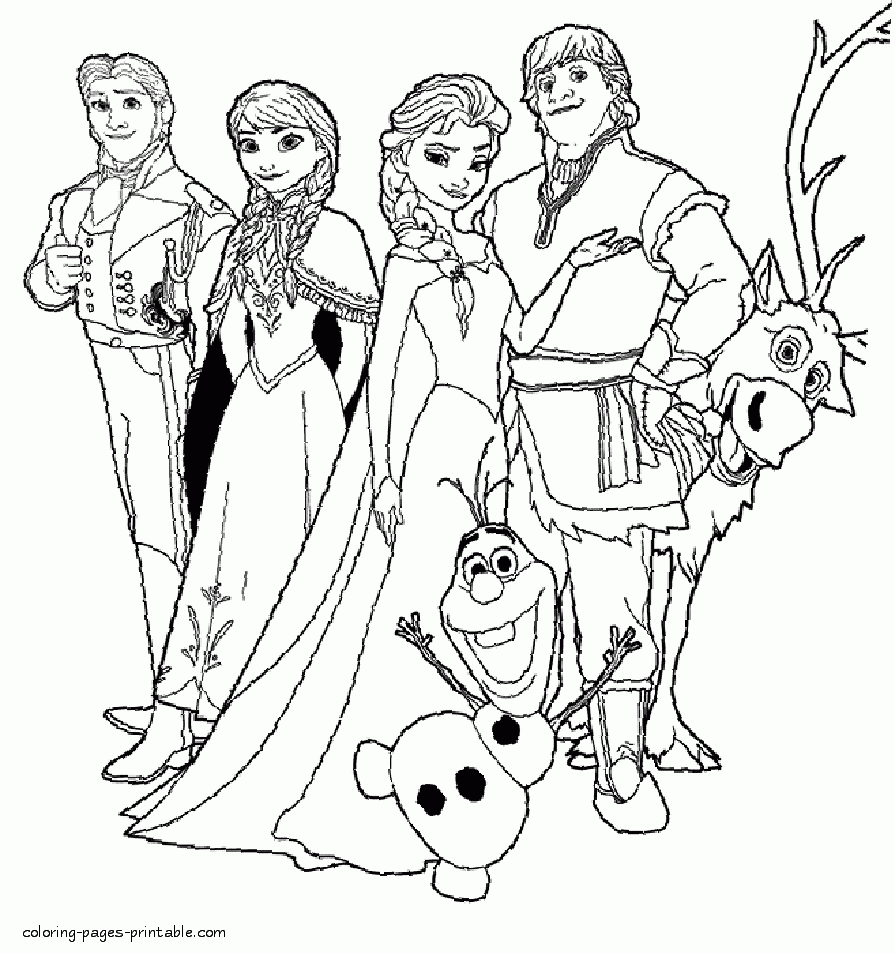 Free Coloring Pages Printable Frozen