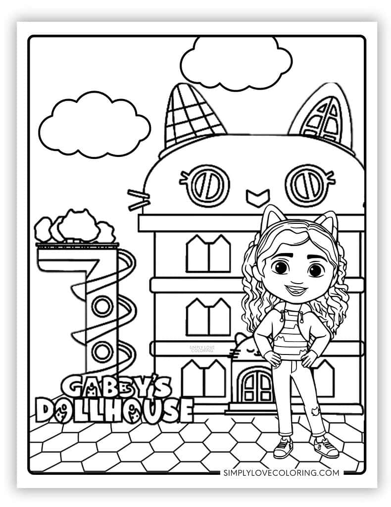 Gabby s Dollhouse Coloring Pages Free PDF Printables Simply Love Coloring