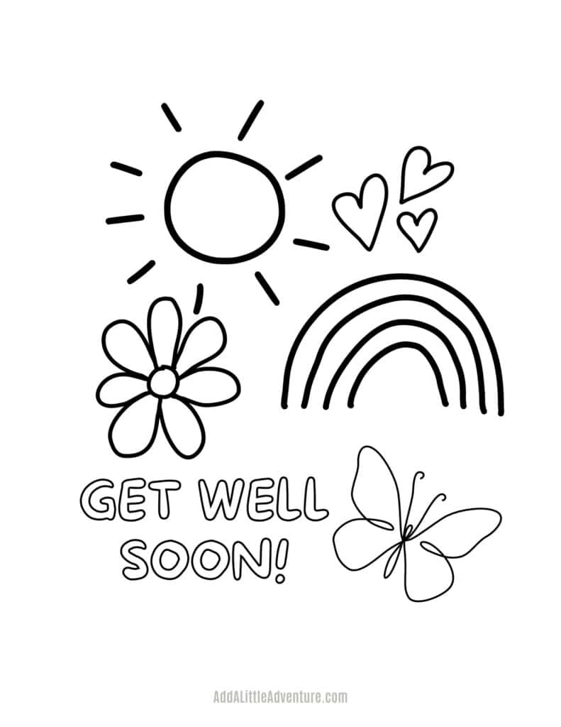 Printable Get Well Coloring Pages