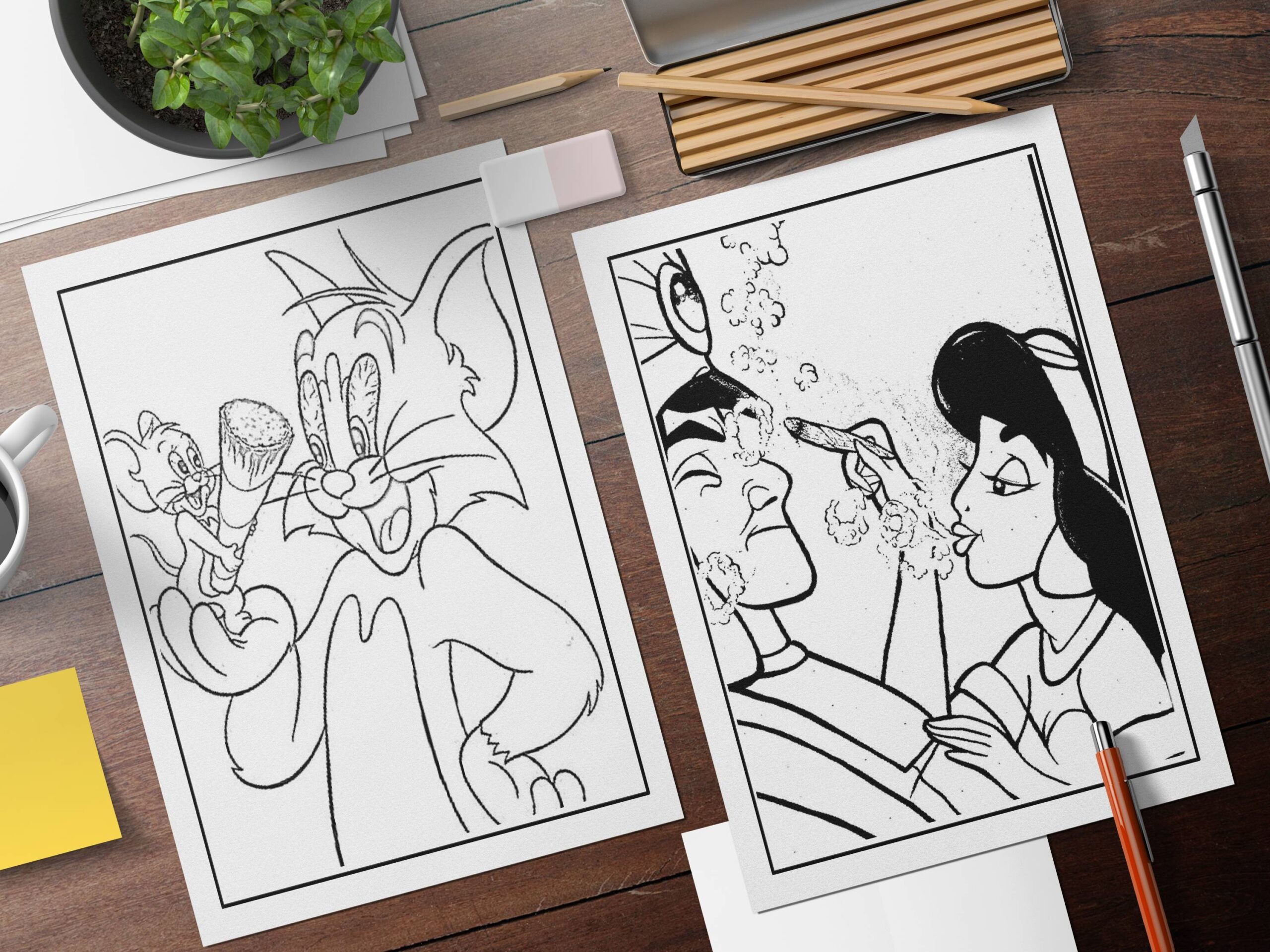 Give You 40 Of 90s Cartoon Stoner Coloring Pages By Theillustrator2 Fiverr