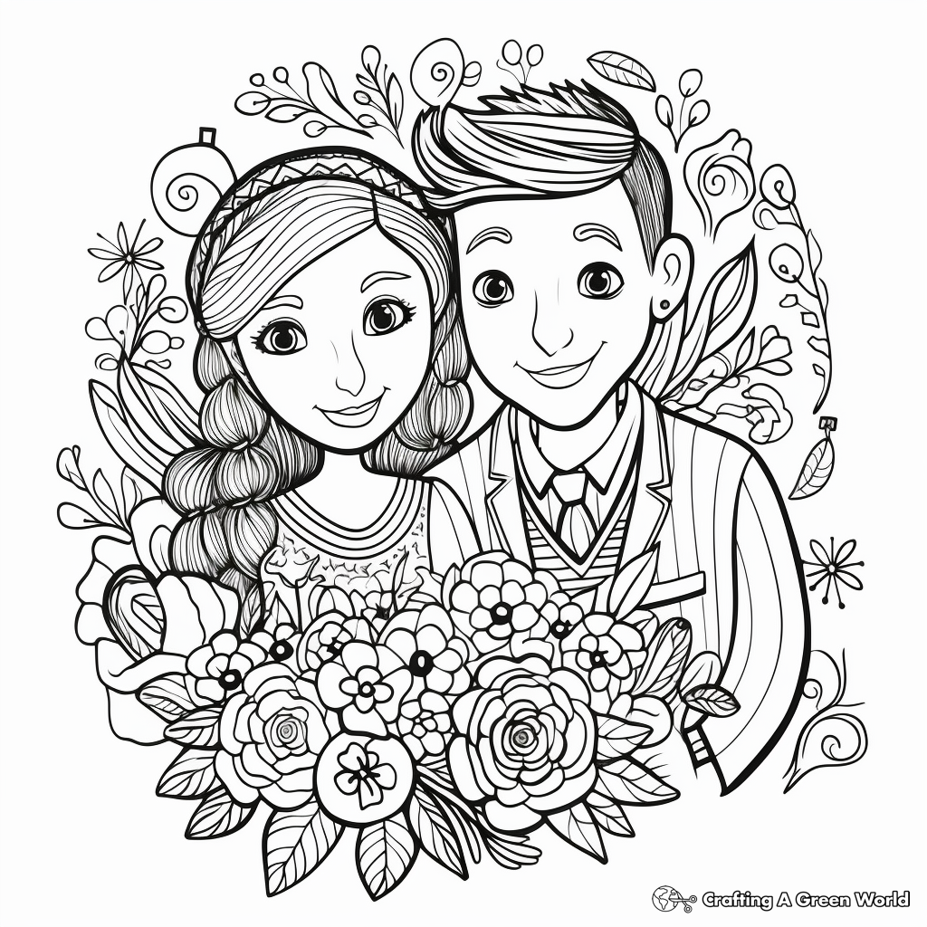 Happy Anniversary Coloring Pages Free Printable 