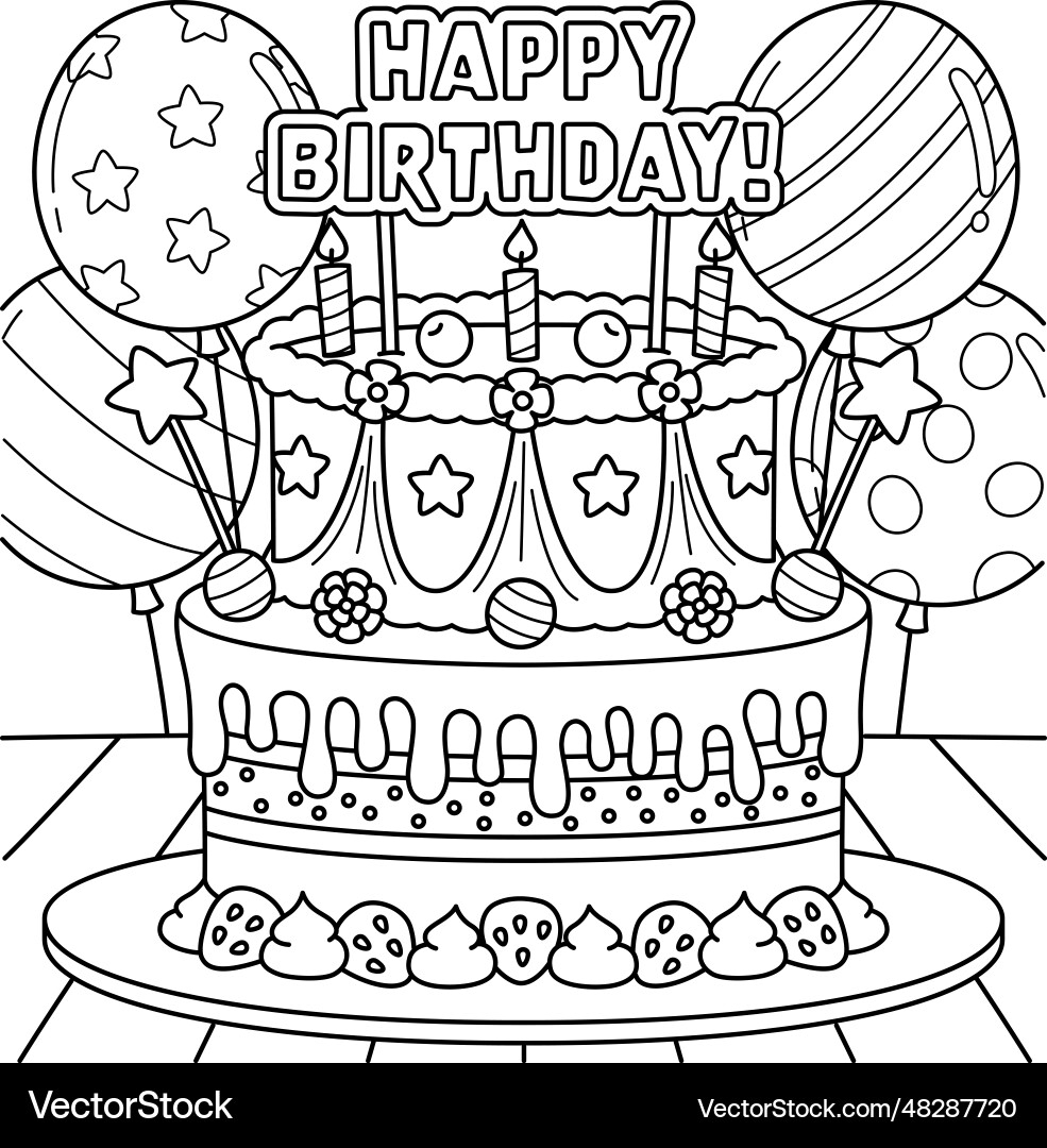 Printable Cake Coloring Pages