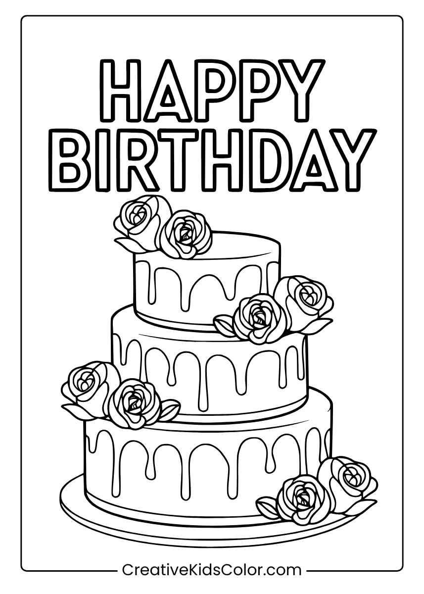 Free Printable Birthday Coloring Pages