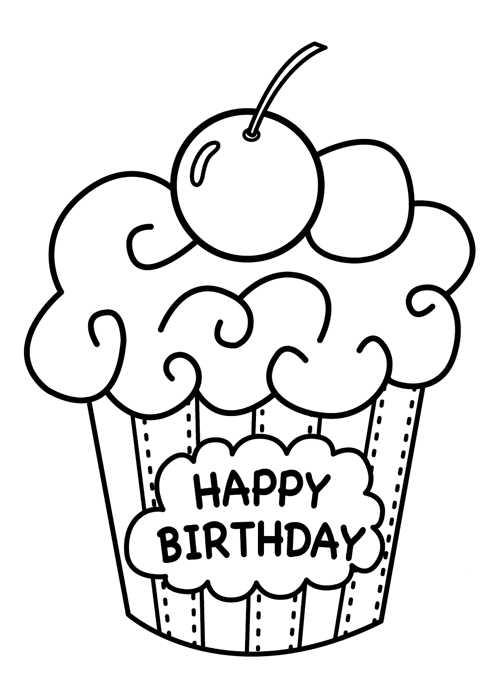 happy birthday coloring pages printable coloring pages free