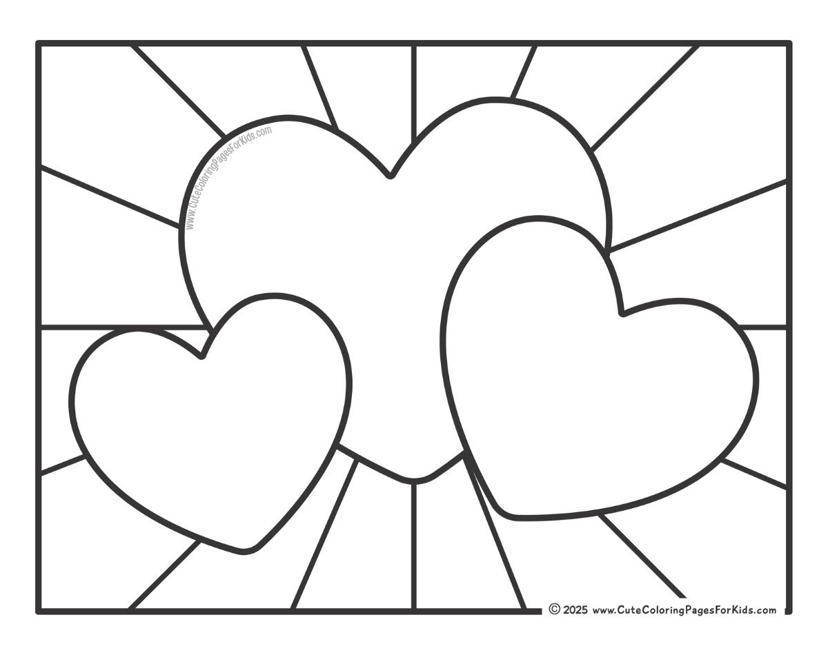 Heart Coloring Page Printable