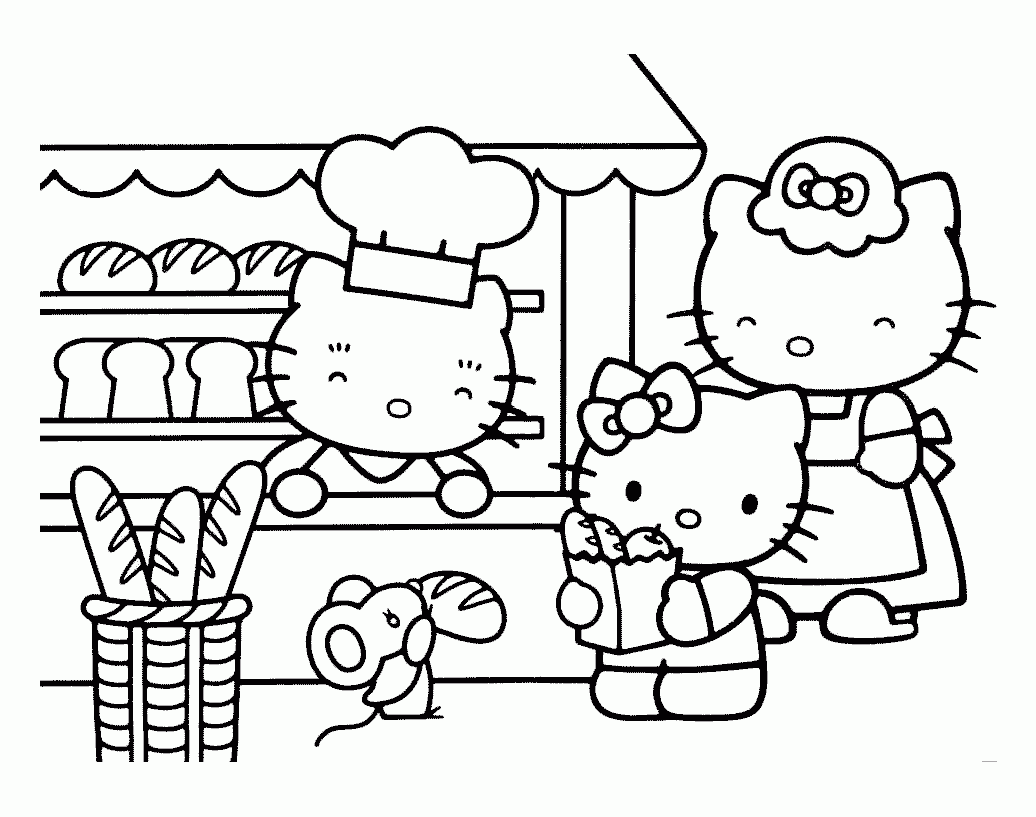 Hello Kitty Coloring Page For Kids Hello Kitty Coloring Pages