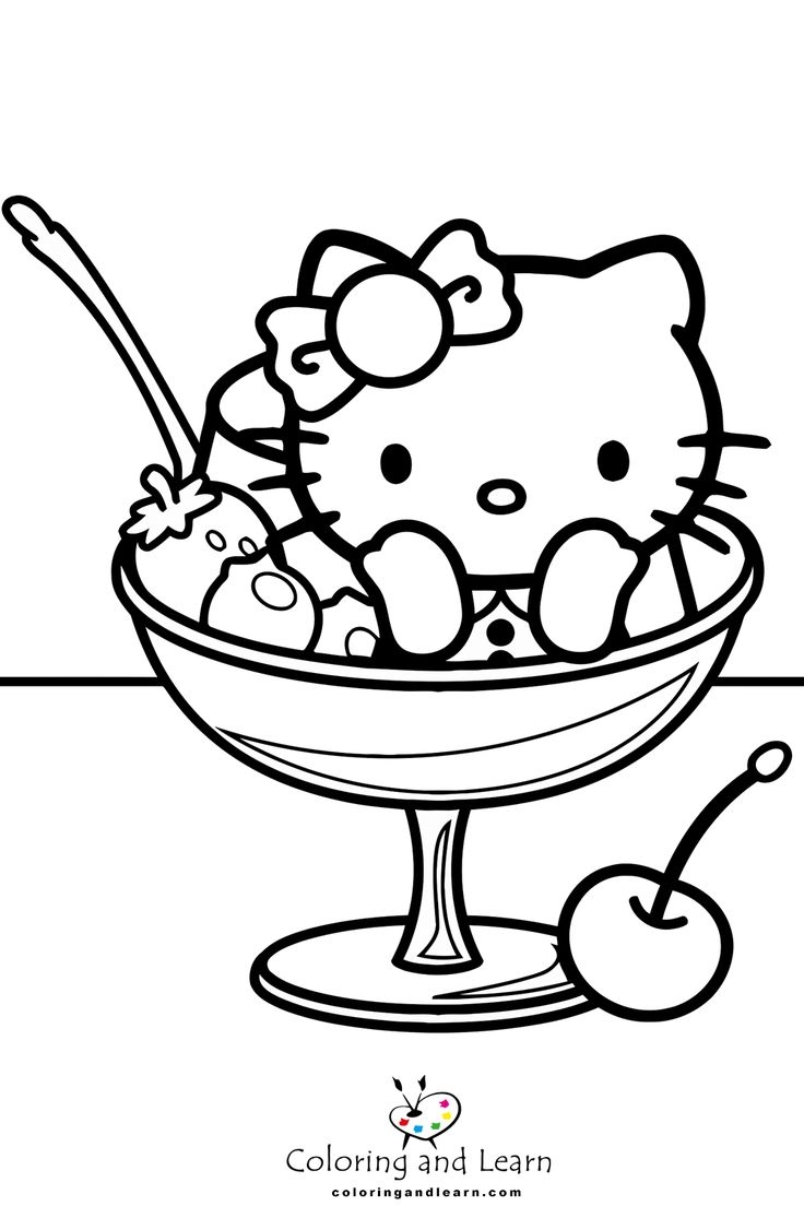 Hello Kitty Coloring Pages Coloringandlearn