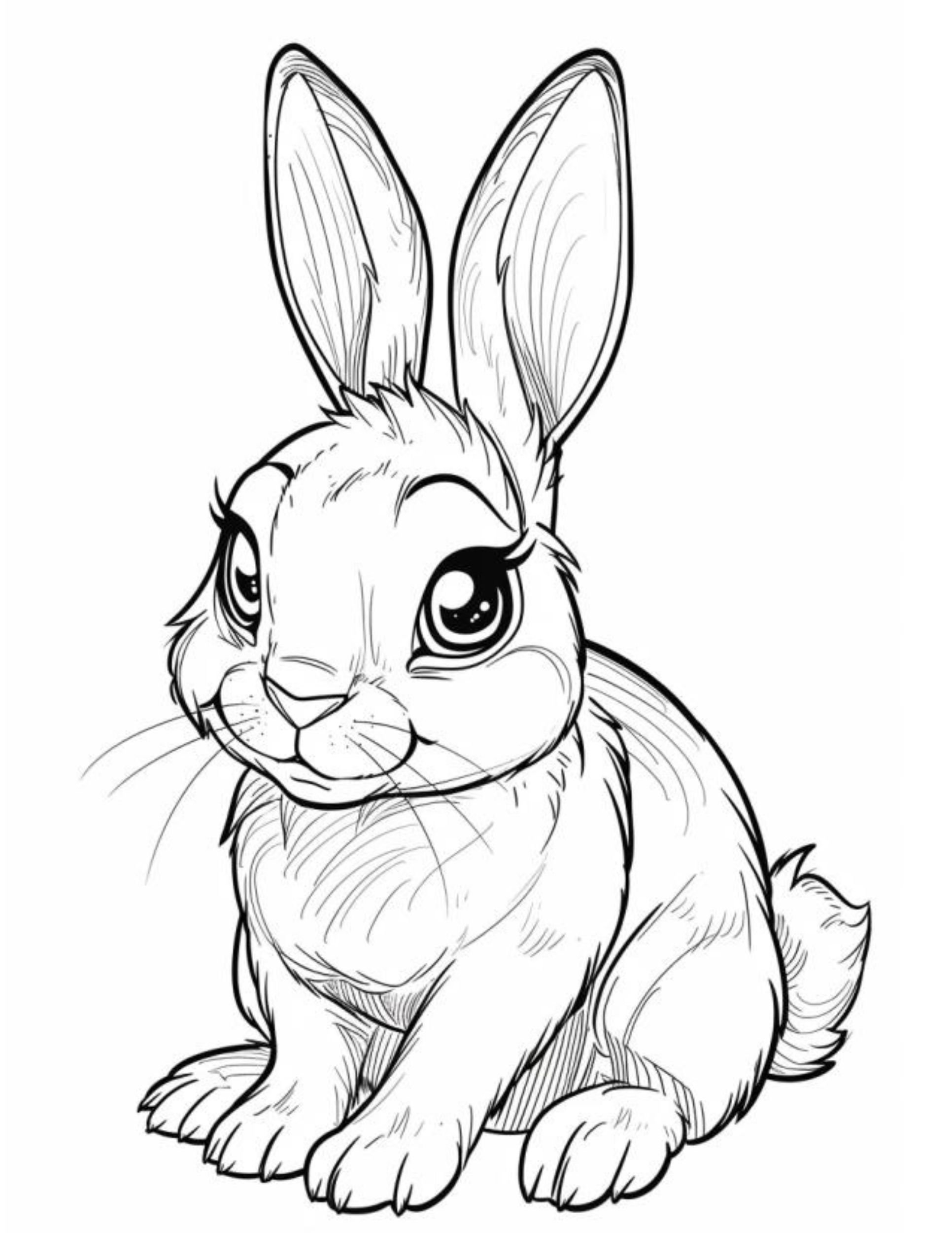 Bunny Coloring Page Free