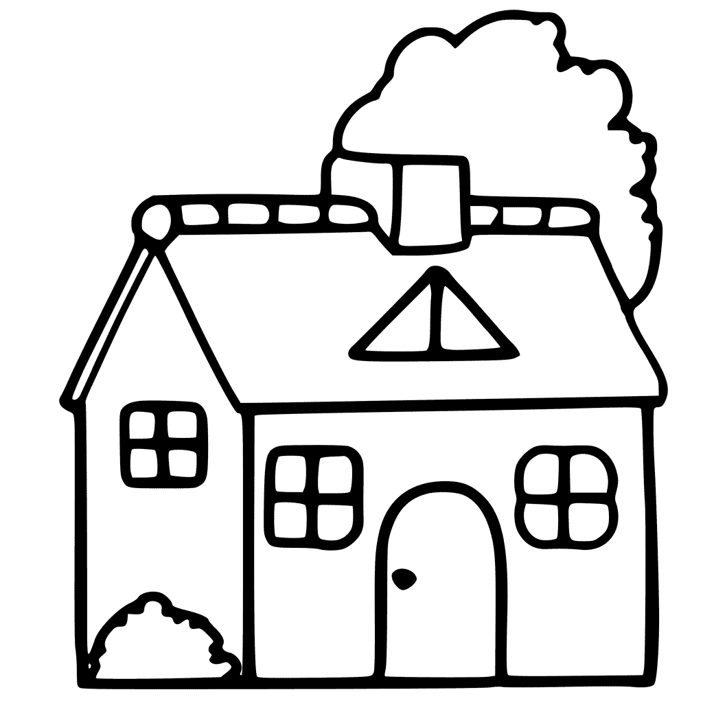 house coloring pages printable coloring pages free