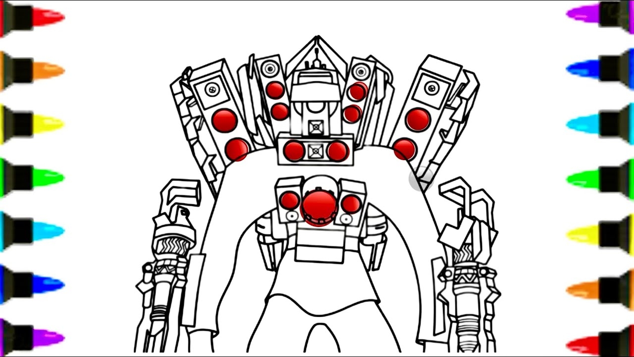 How To Coloring Page Upgrade Titan Speakerman Skibidi Toilet YouTube