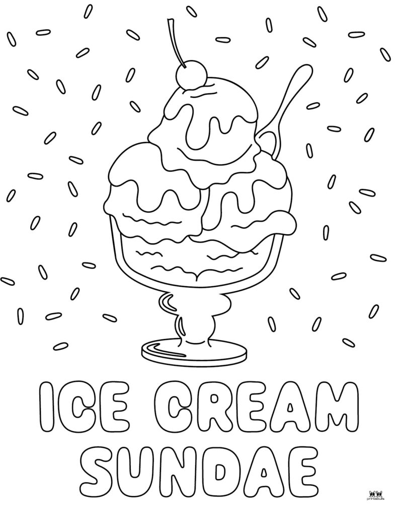 Ice Cream Coloring Pages Free Printable