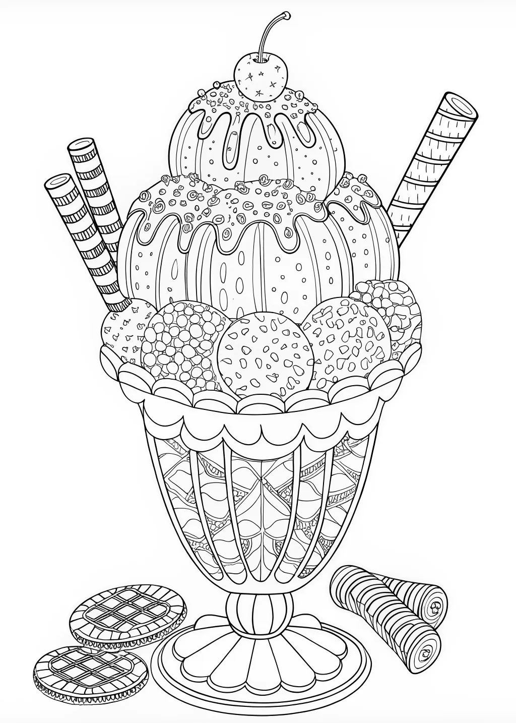 Printable Ice Cream Coloring Pages