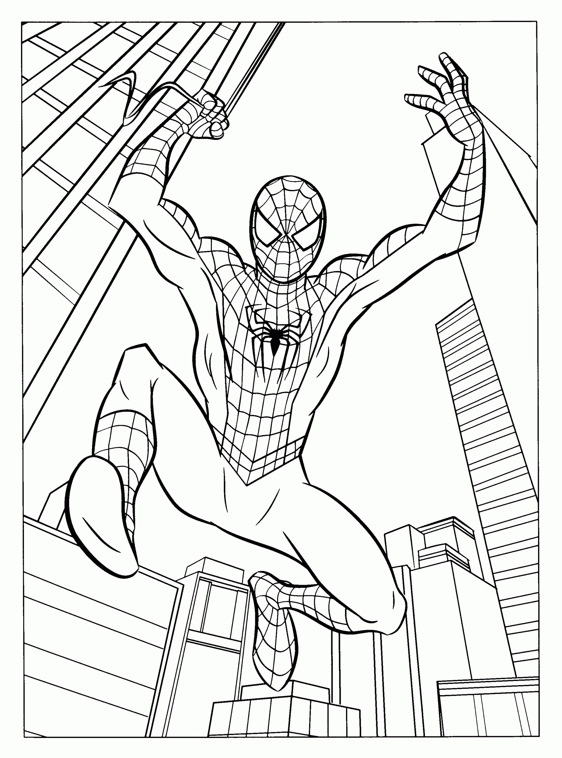 Free Printable Coloring Pages Of Spiderman