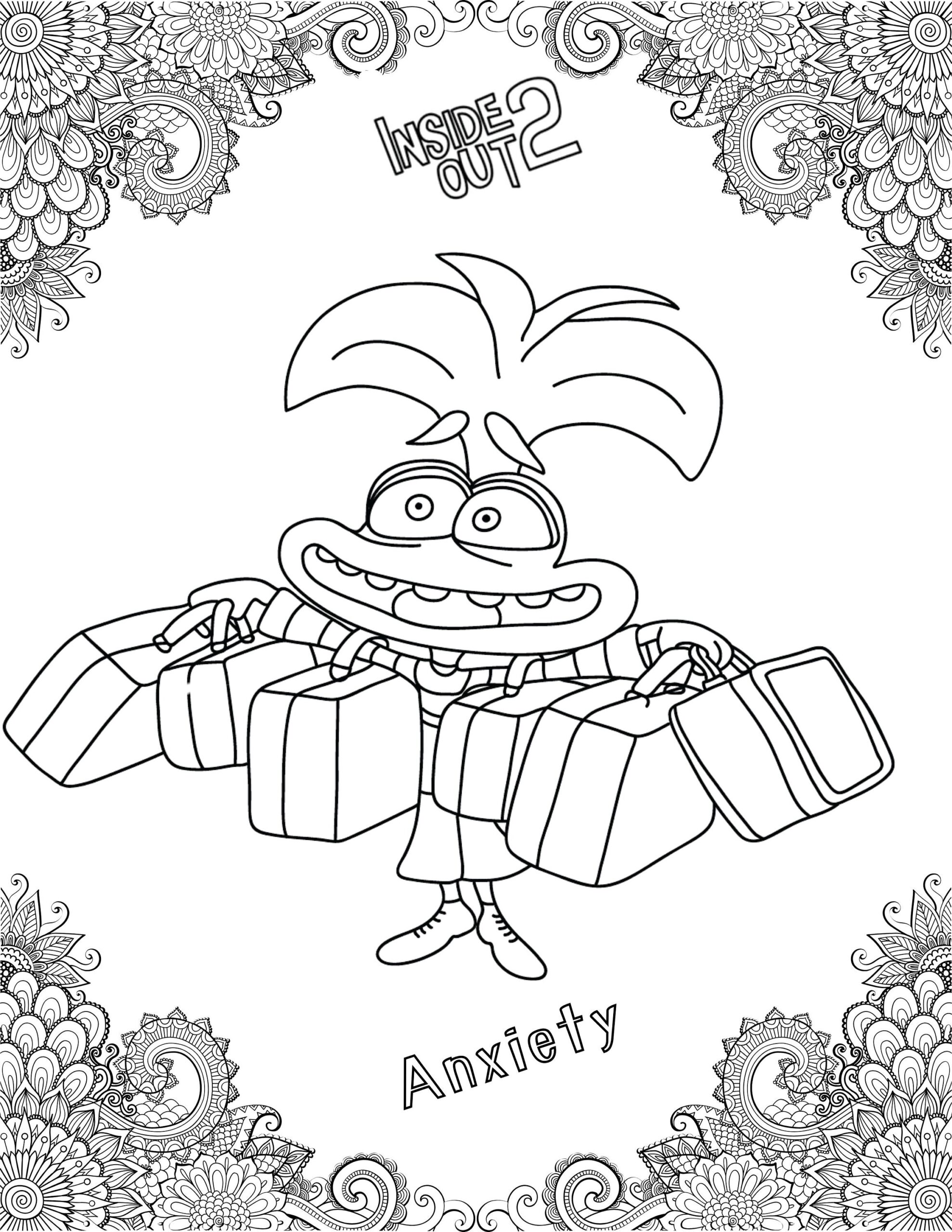 Inside Out Coloring Pages Printable