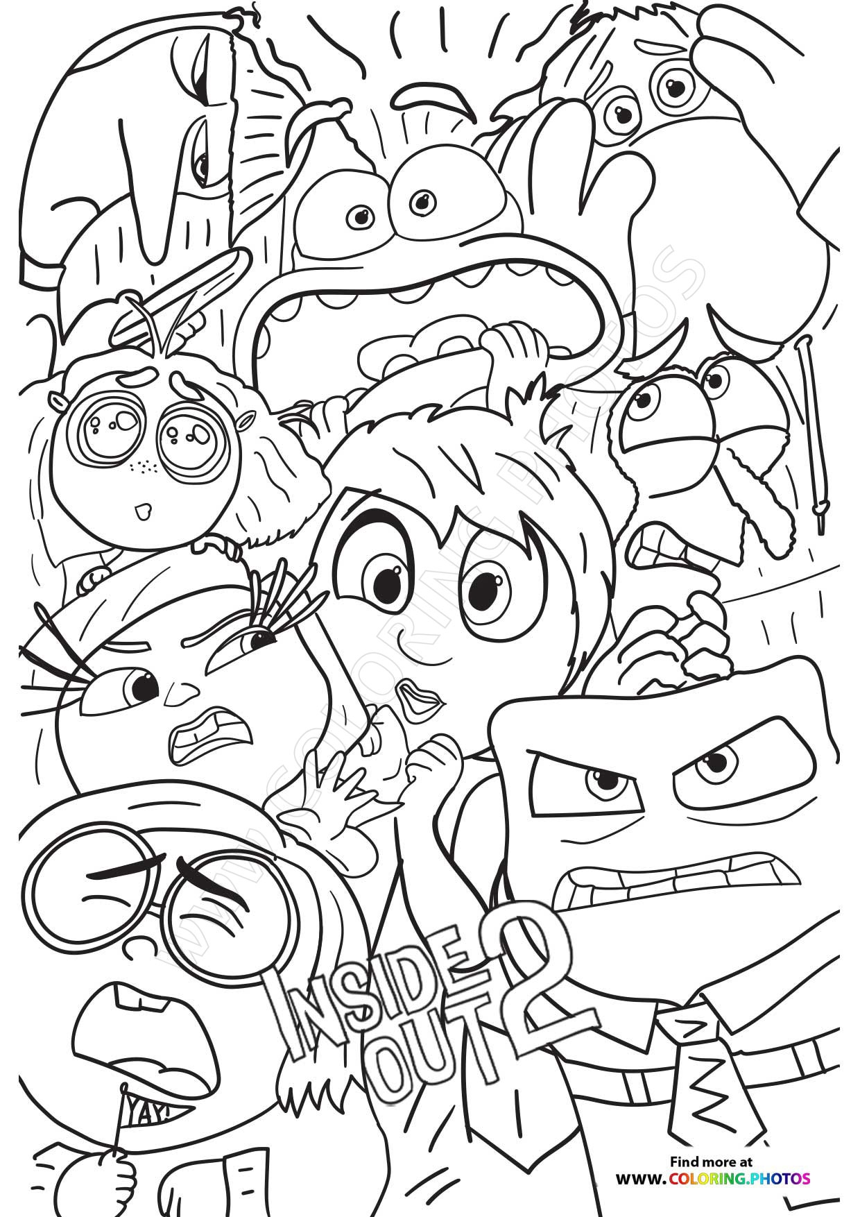 Inside Out Coloring Pages