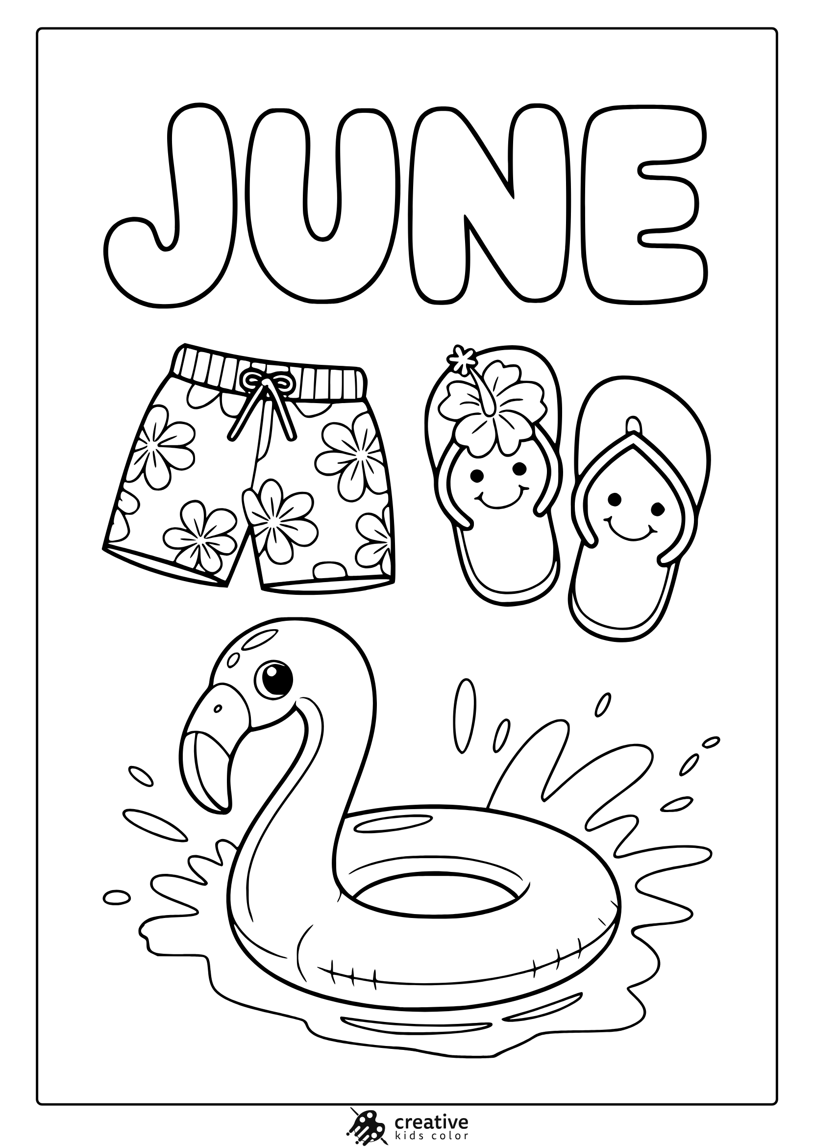 June Coloring Pages Free Fun Summer Printables 