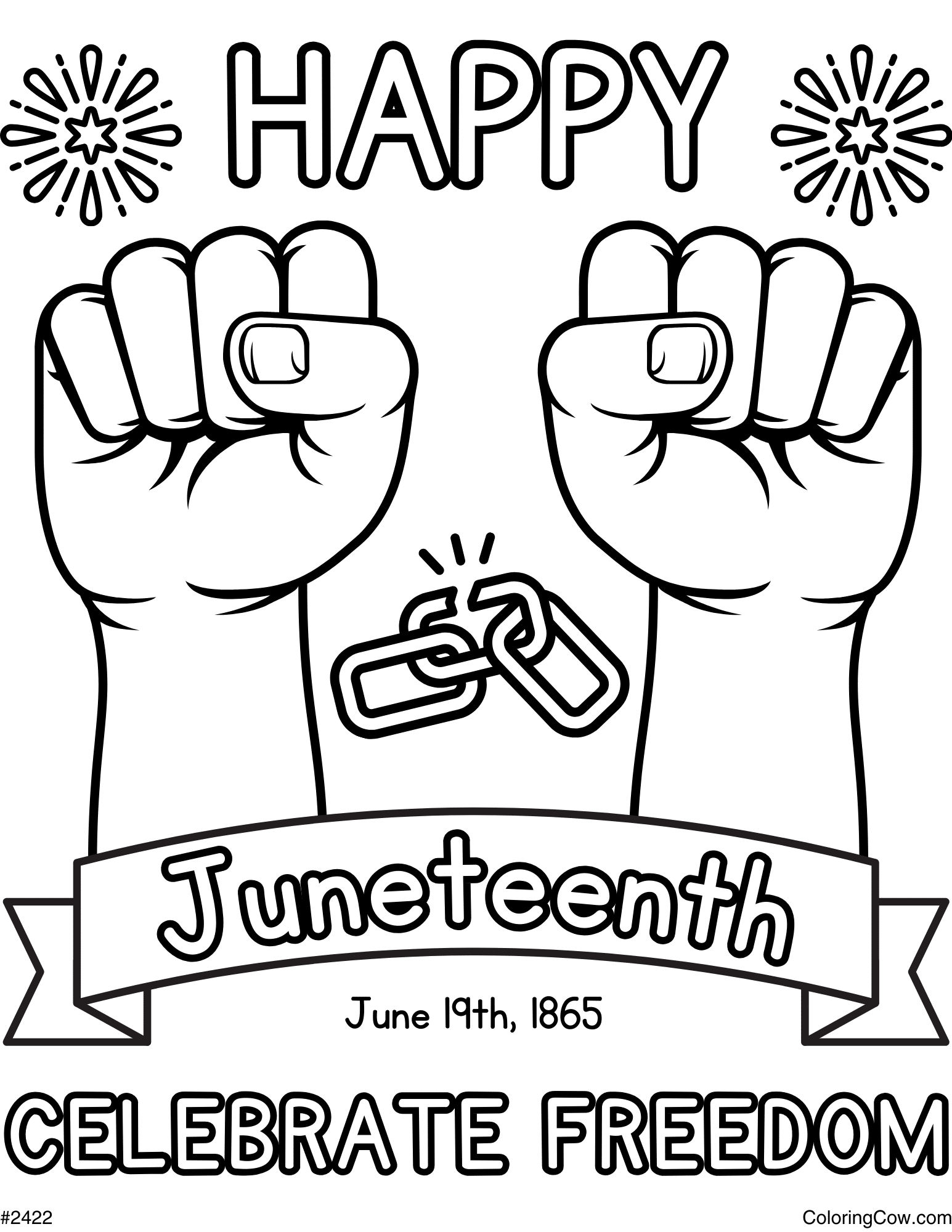 Juneteenth 2024 Printable Coloring Pages