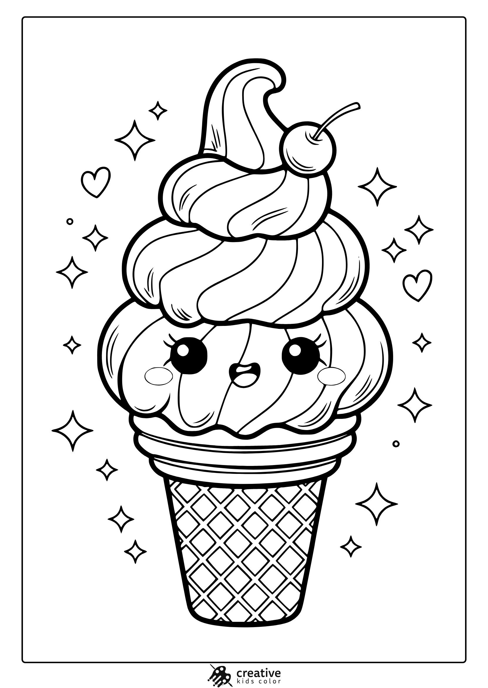 Kawaii Printable Coloring Pages