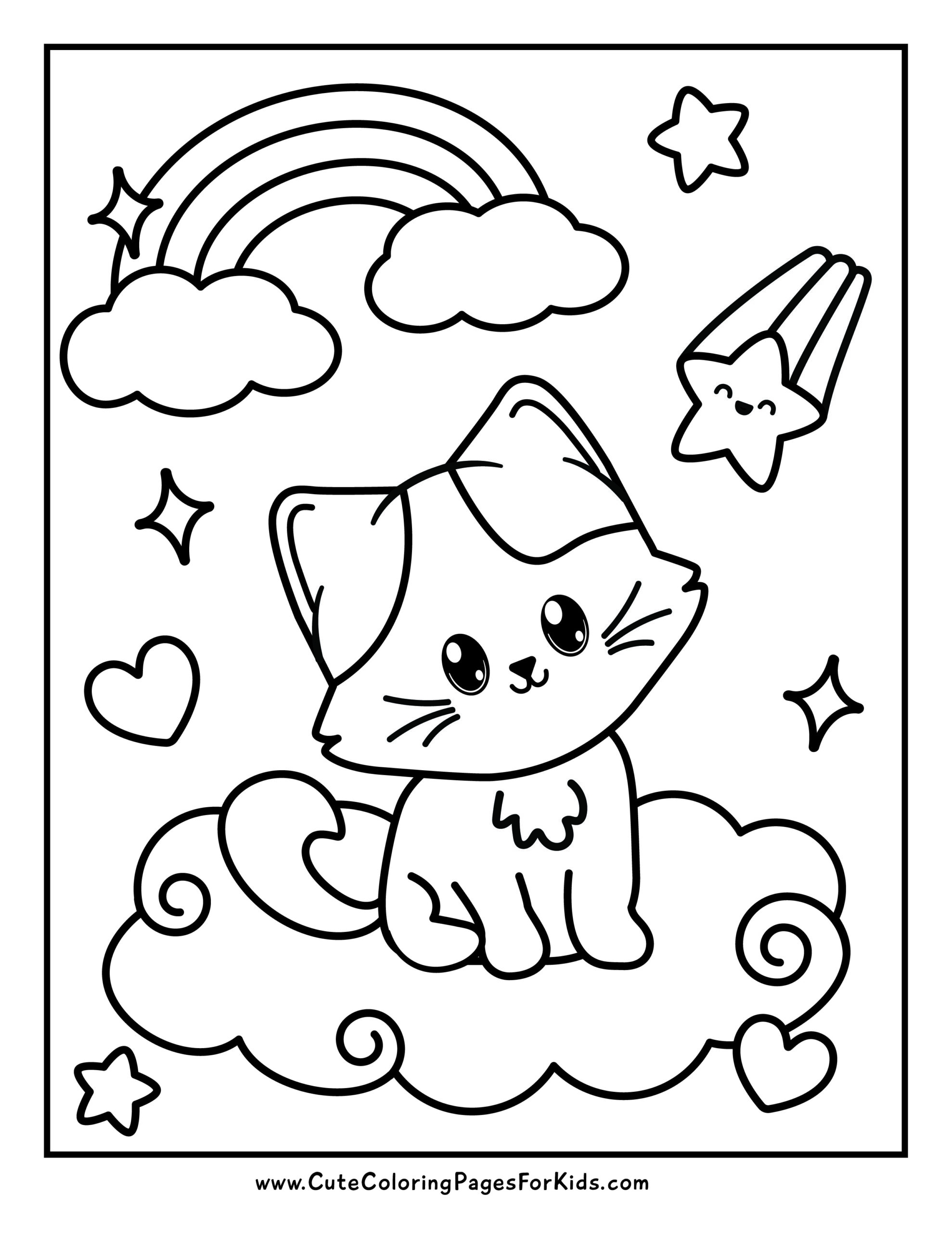 Printable Cat Coloring Page