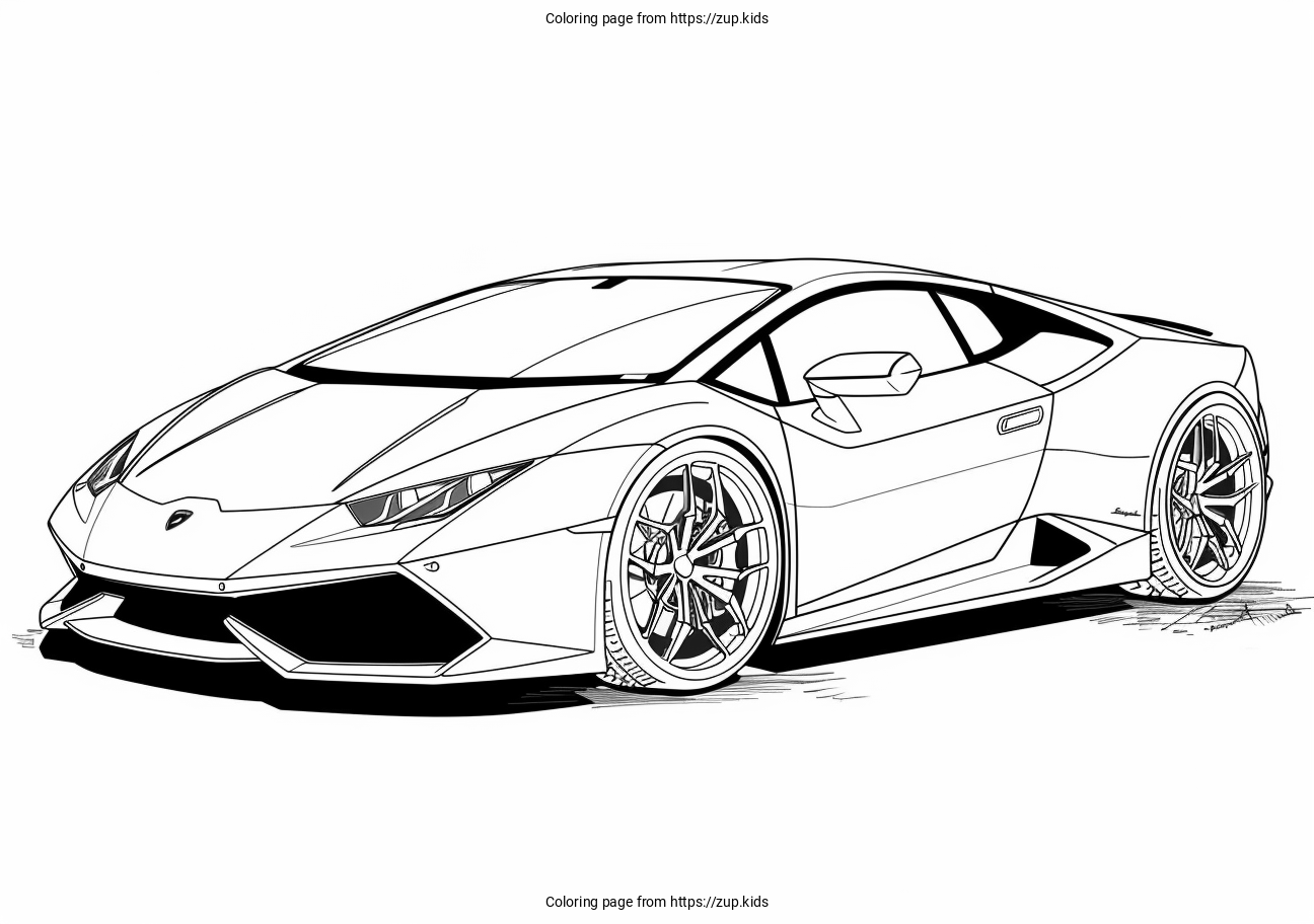 Lamborghini Coloring Page From Zup kids