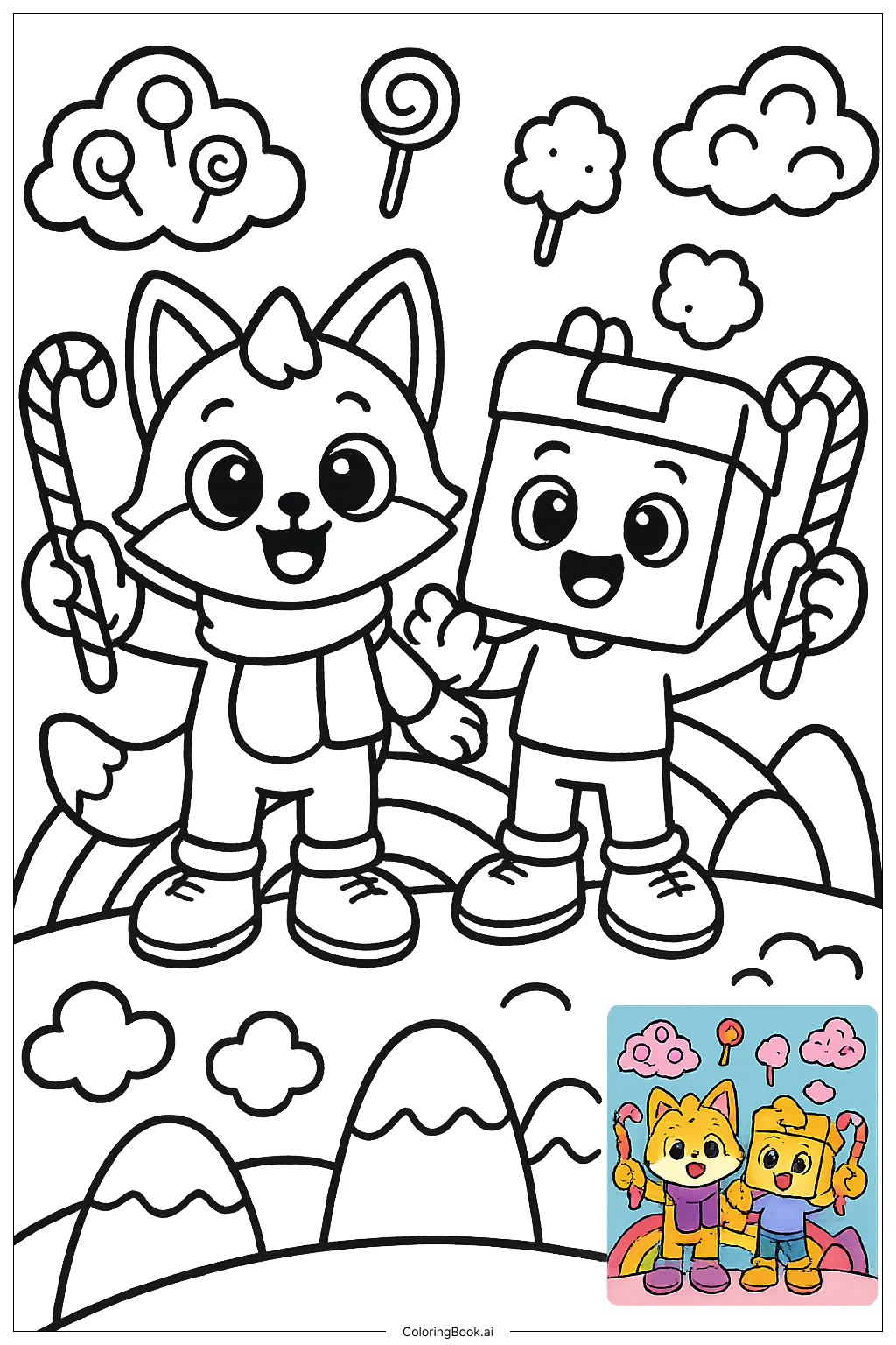 Printable Lankybox Coloring Pages