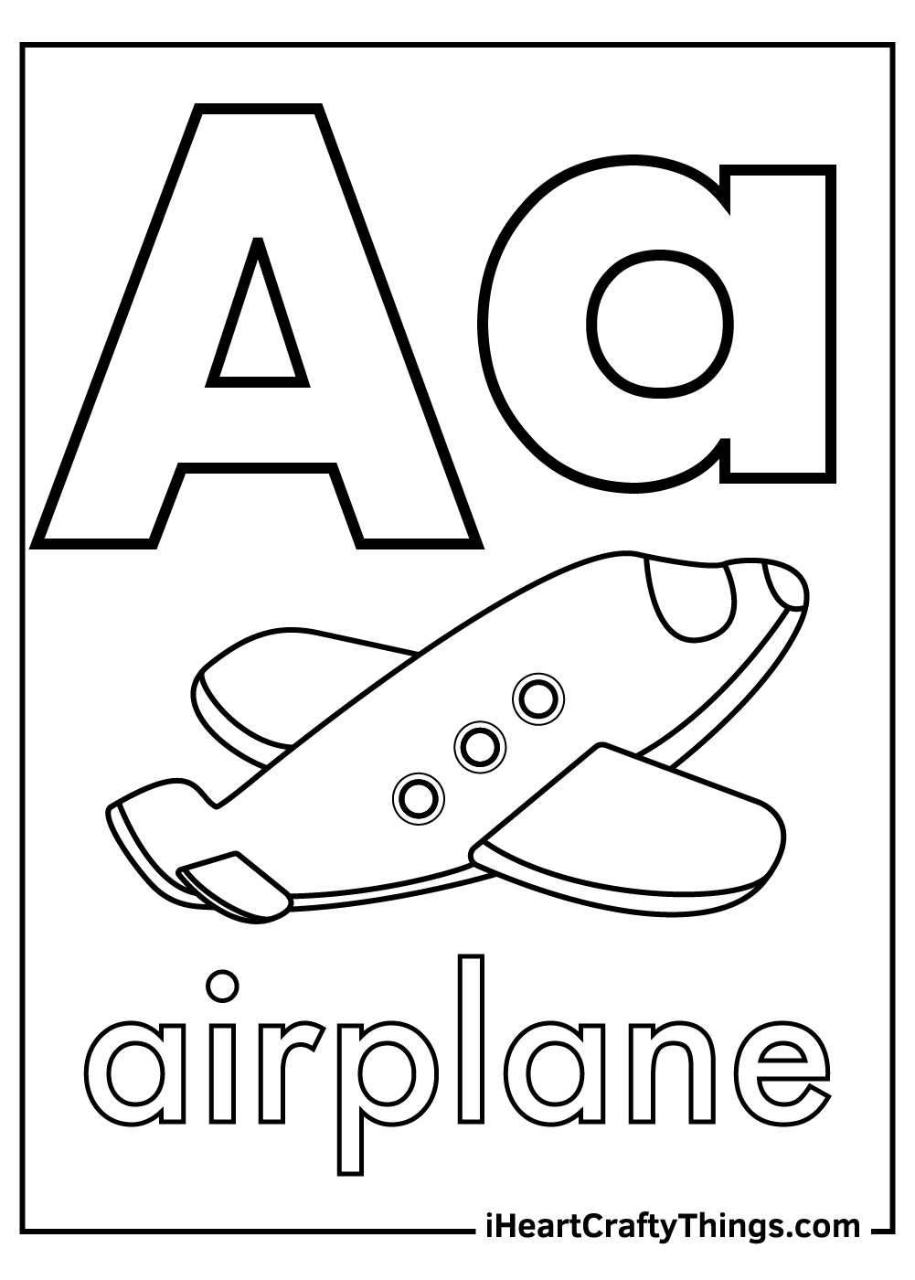 Letter A Coloring Pages Printable