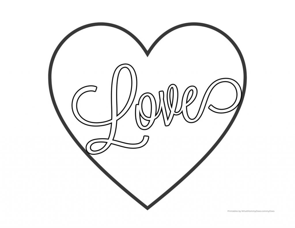 Love Heart Coloring Pages Free Printables What Mommy Does