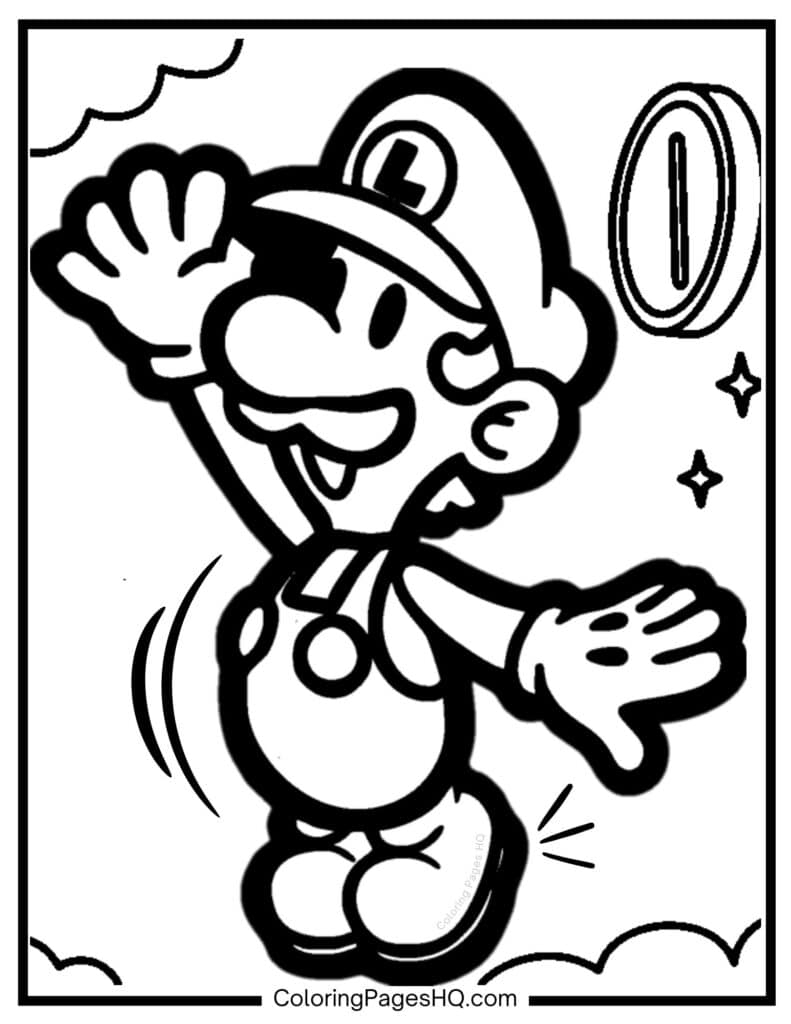 Luigi Coloring Pages Printable