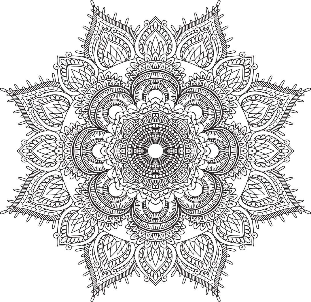 Mandala Coloring Pages Adult Coloring Sheet Printable Coloring Page Grown Up Coloring Printable Art Color Anti stress Coloring Etsy