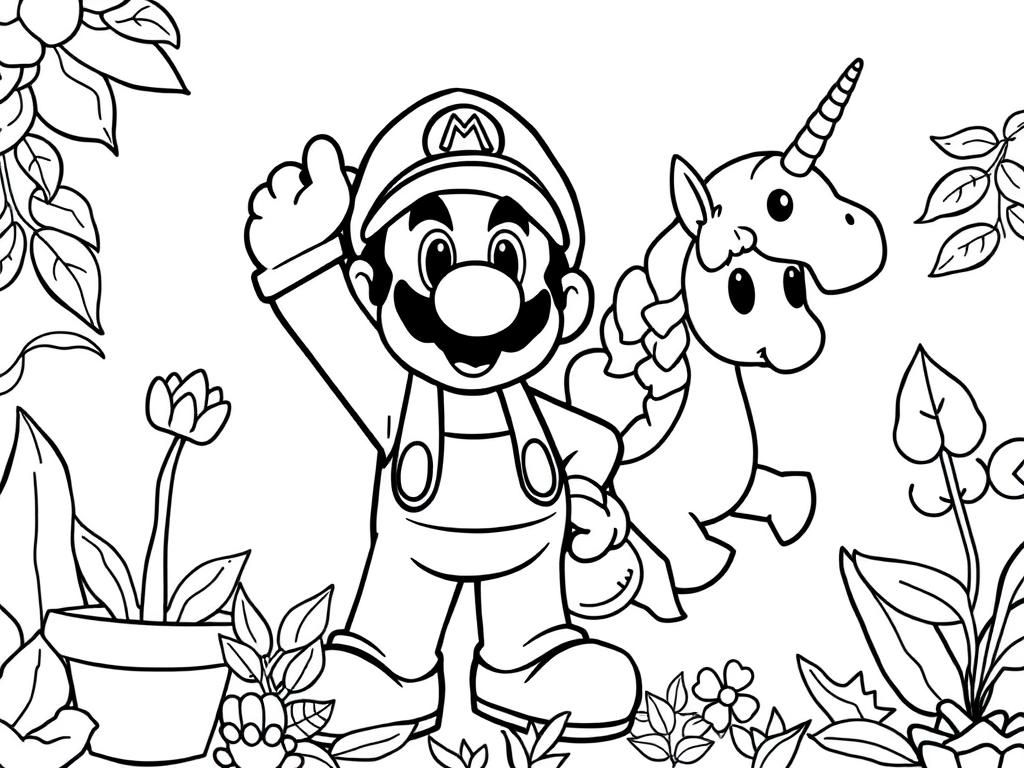 Mario And Luigi Coloring Page Free Printable Coloring Page