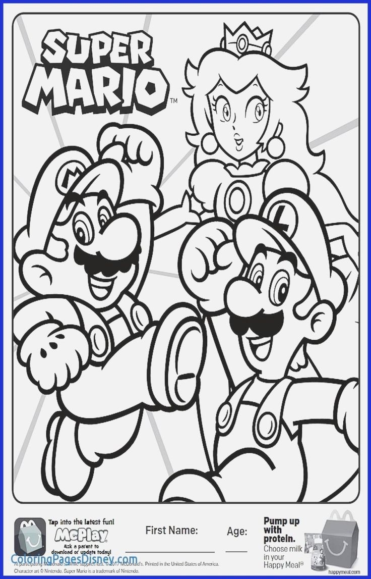 Mario And Luigi Printable Coloring Pages