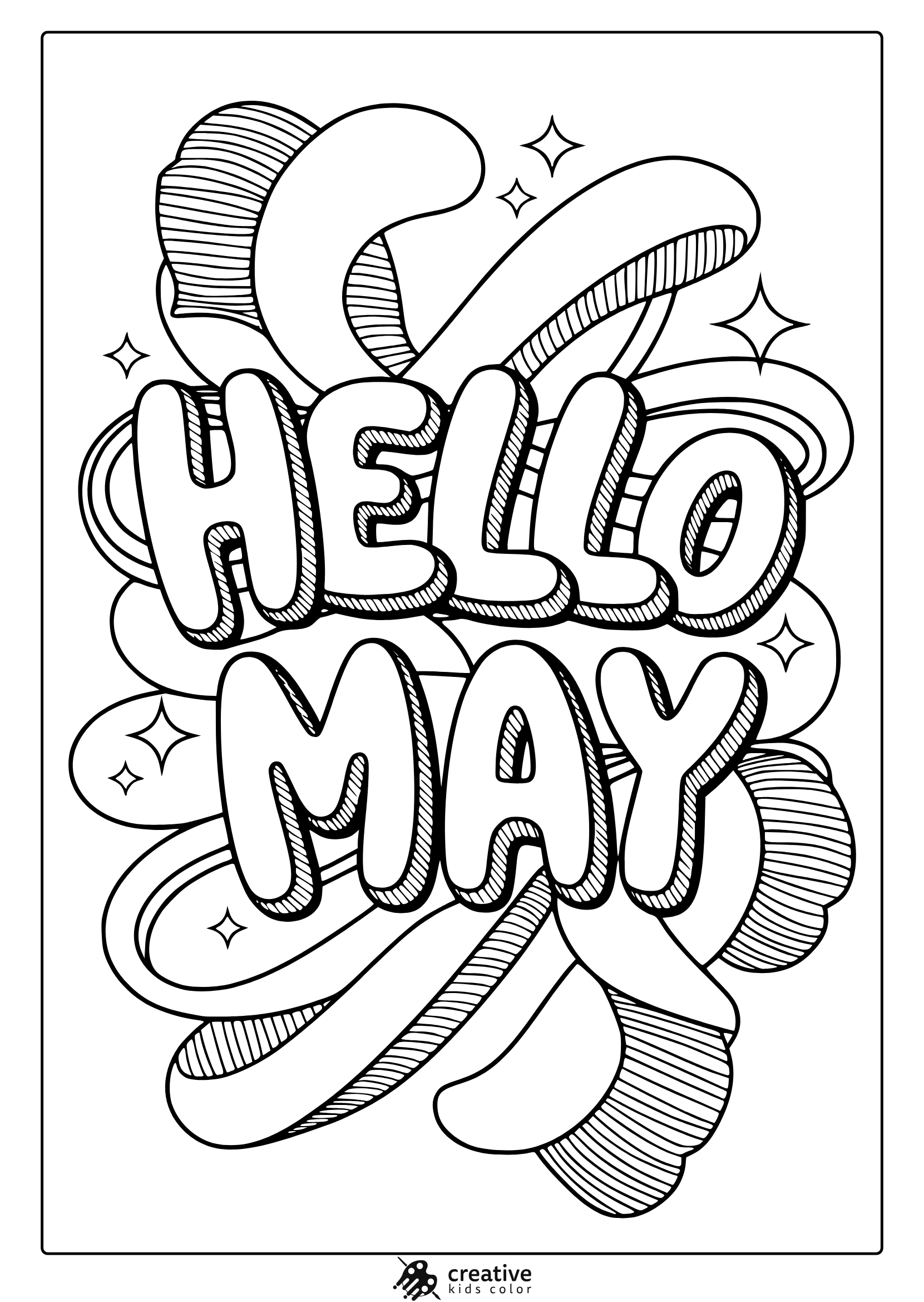 May Coloring Pages Free Fun Spring Printables 