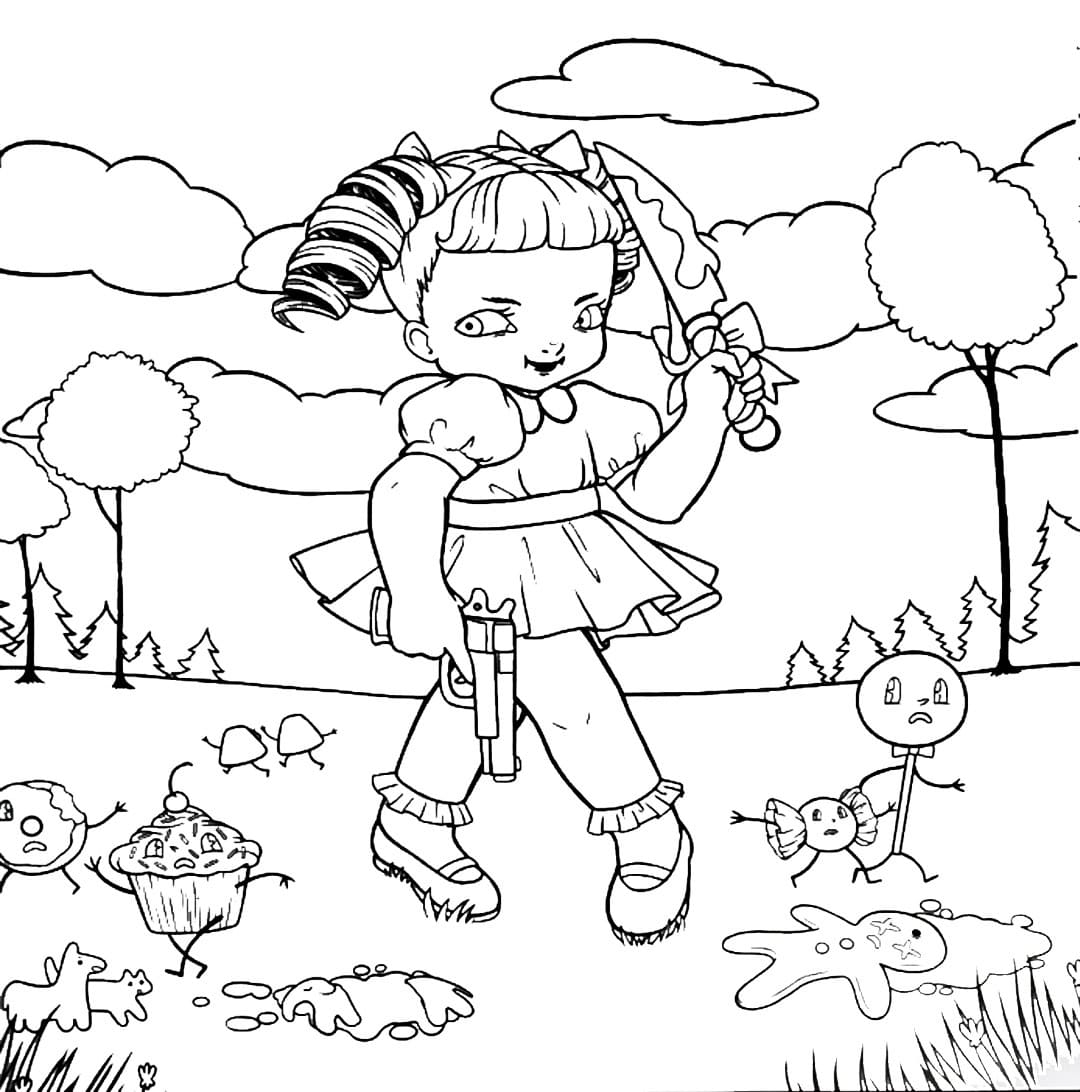 Melanie Martinez Image Coloring Page Download Print Or Color Online For Free