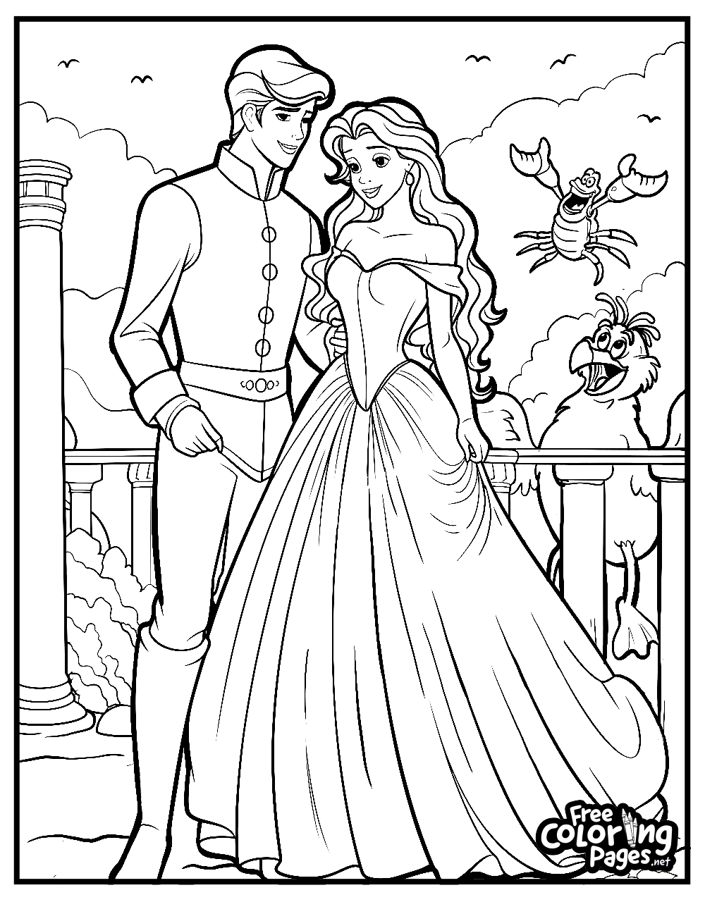 mermaid coloring pages ariel coloring pages freecoloringpages