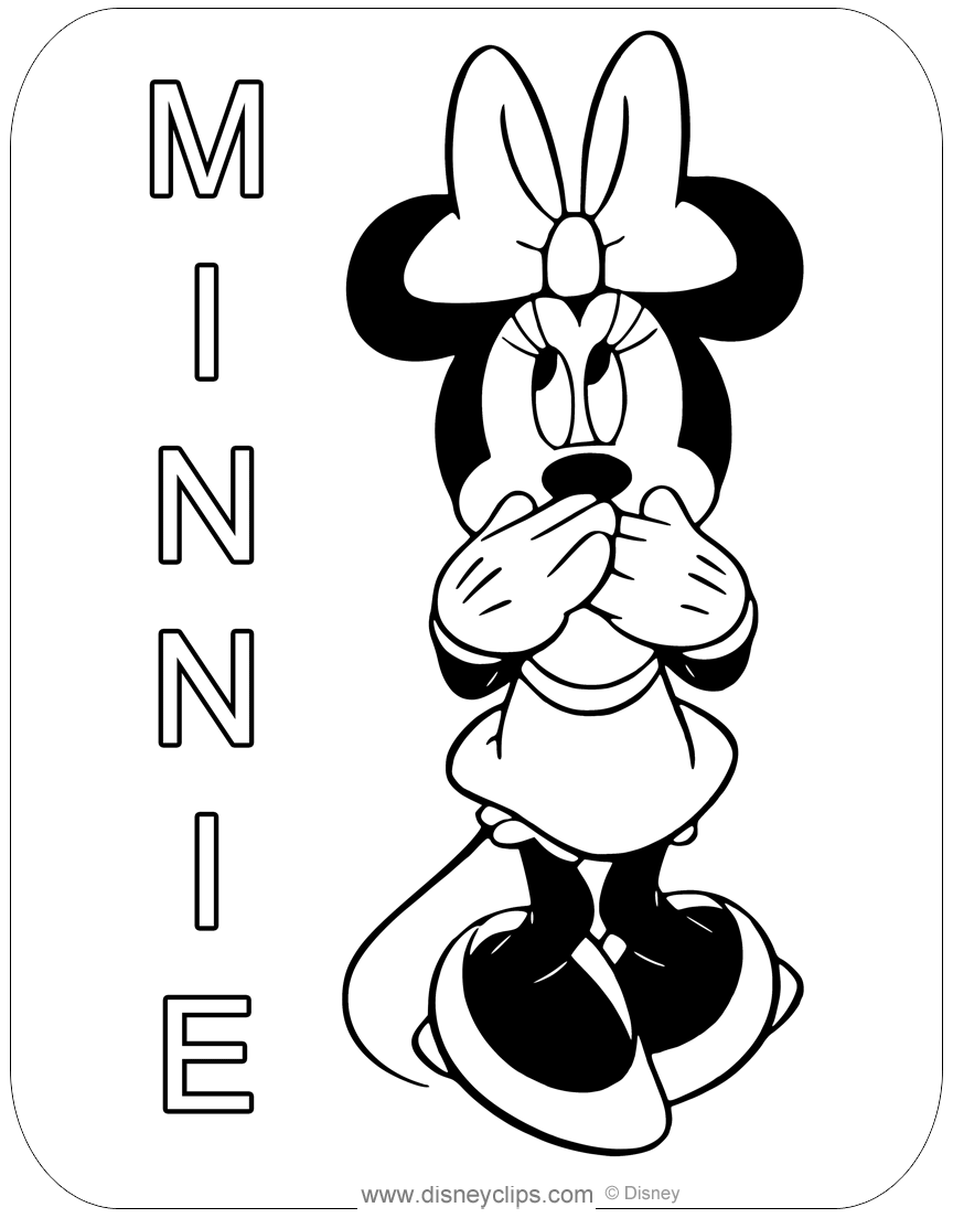 Minnie Printable Coloring Pages