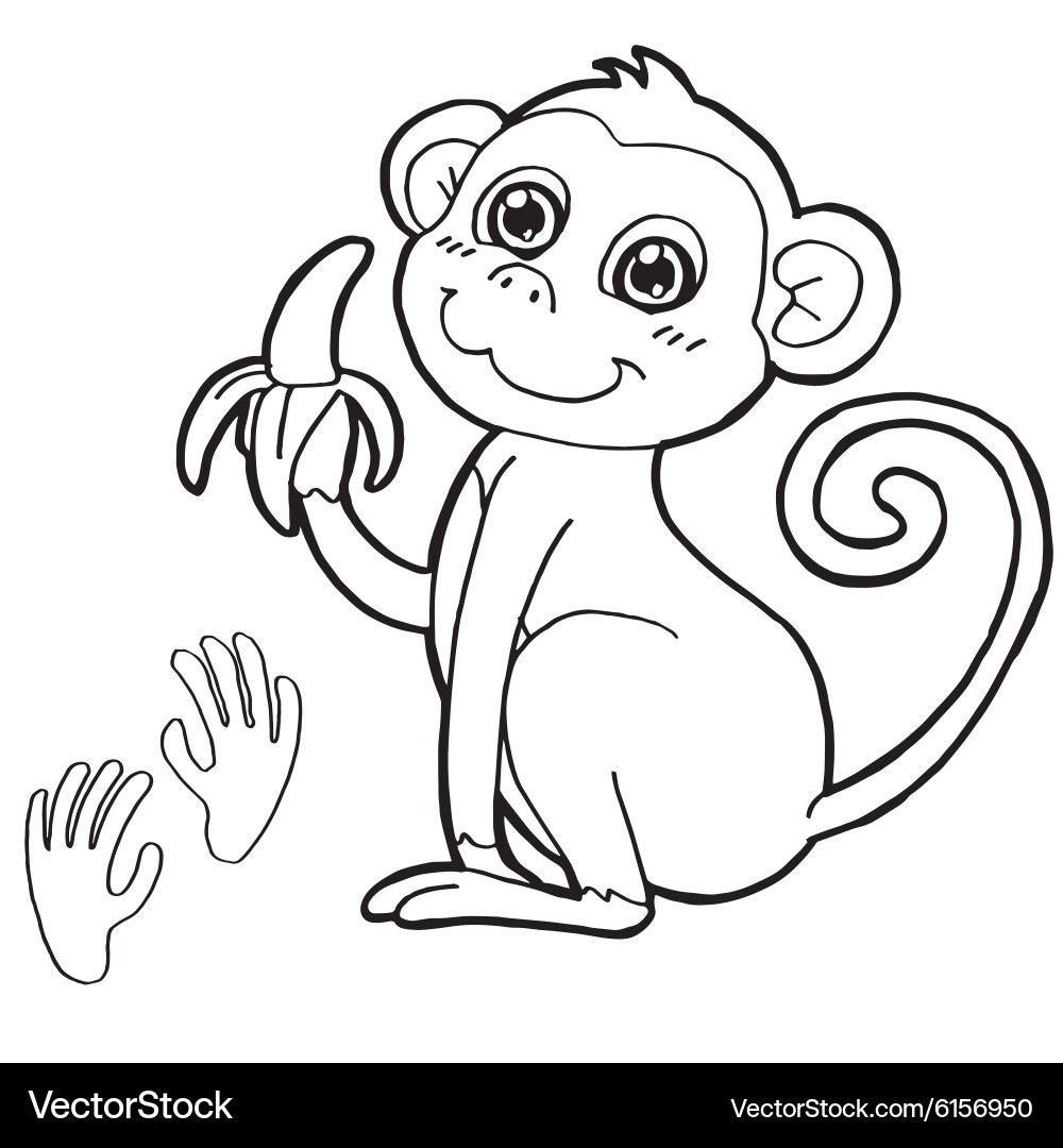 Printable Coloring Pages Monkey