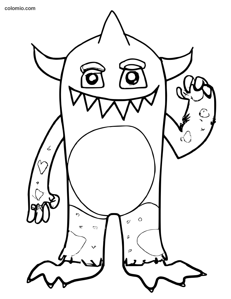 Printable Coloring Pages Monsters