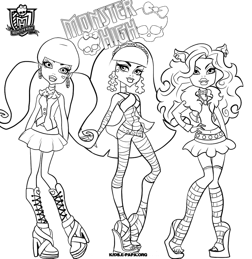 Monster High Coloring Pages Printable