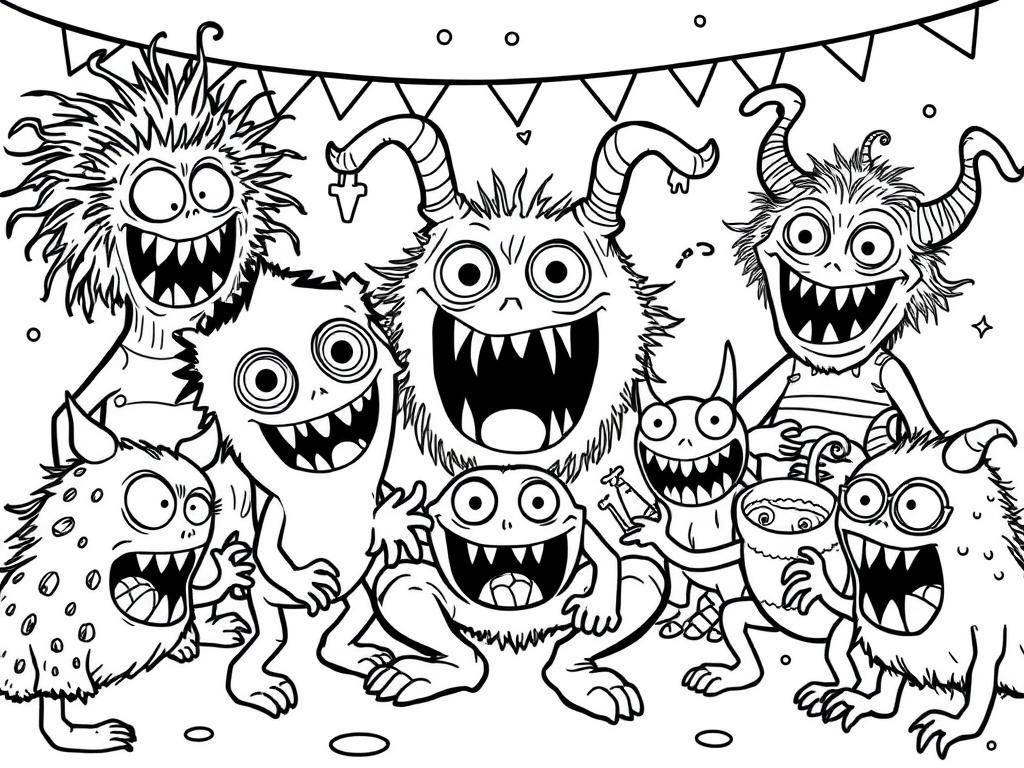 Monster Coloring Pages Printable