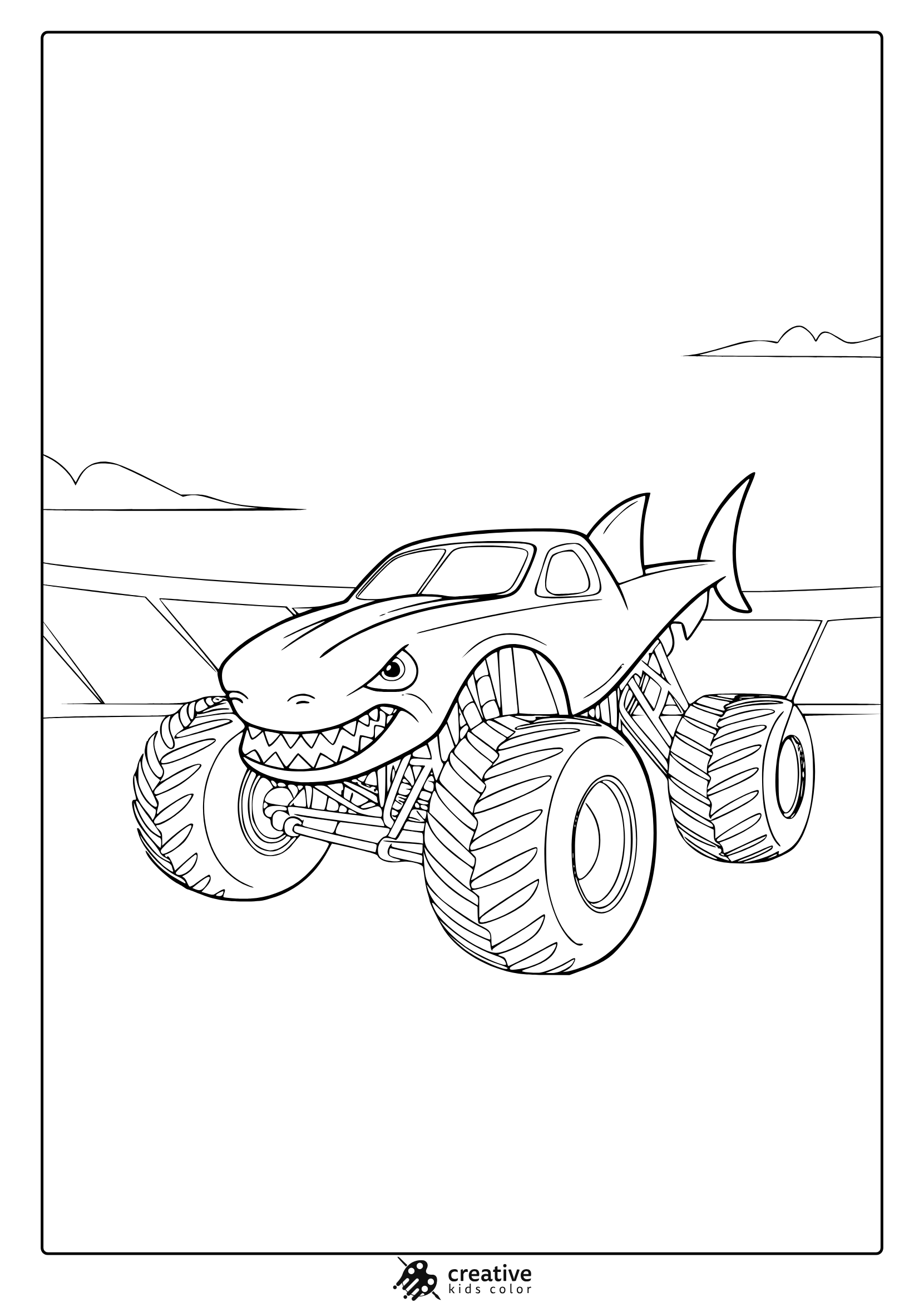 Monster Truck Coloring Pages Printable Free