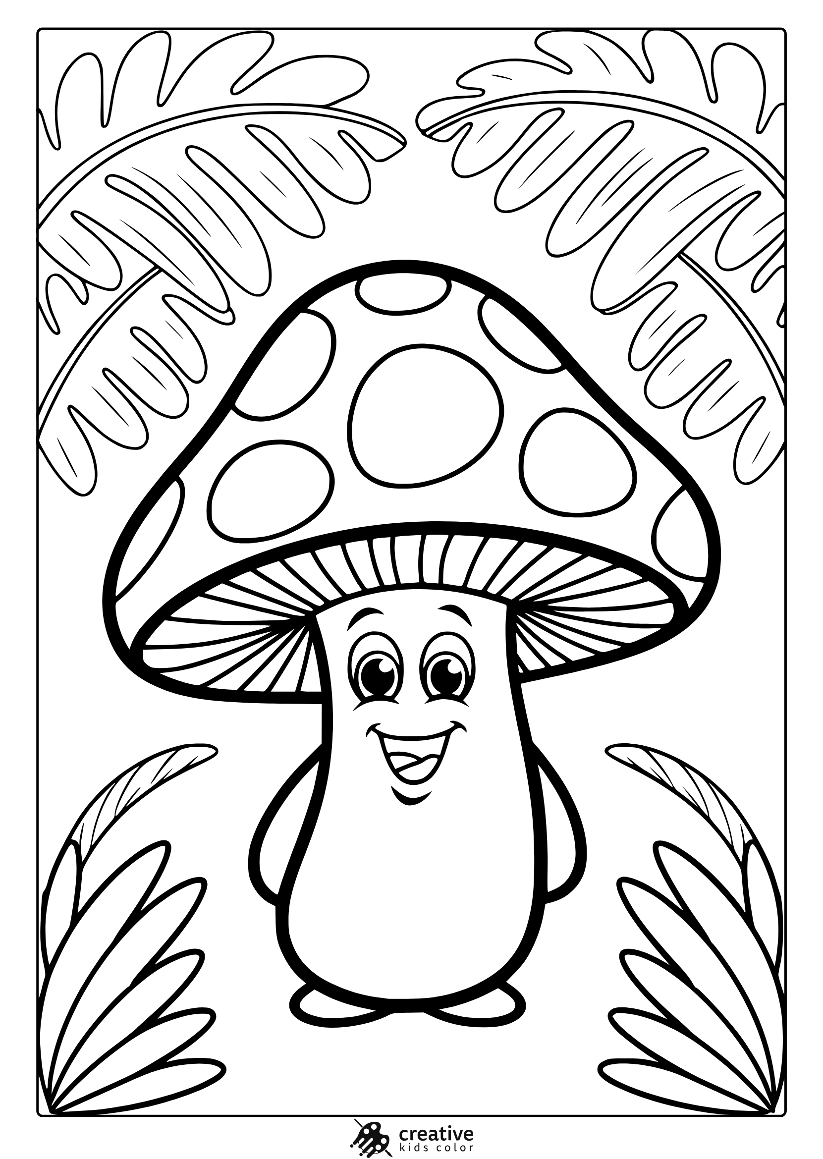 Mushroom Printable Coloring Pages