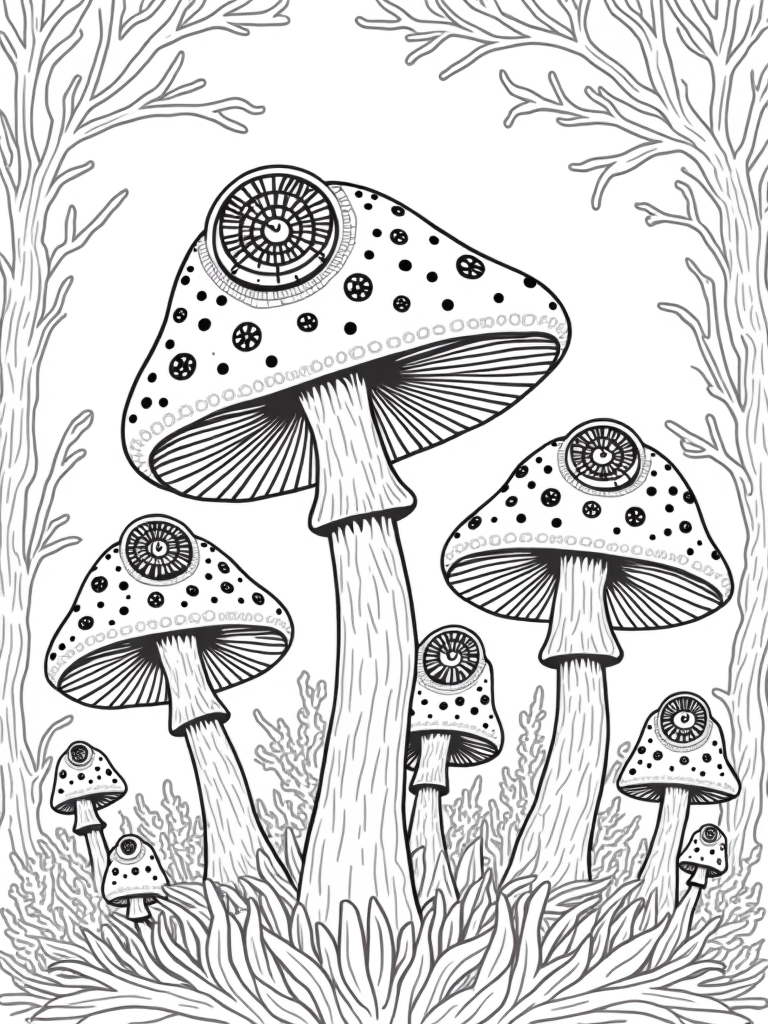 Free Printable Mushroom Coloring Pages