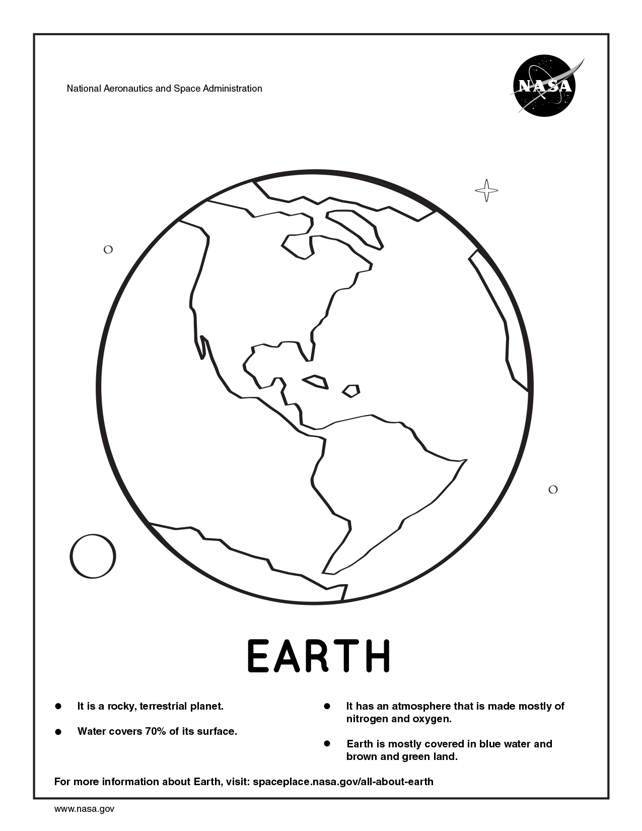 Printable Earth Coloring Pages