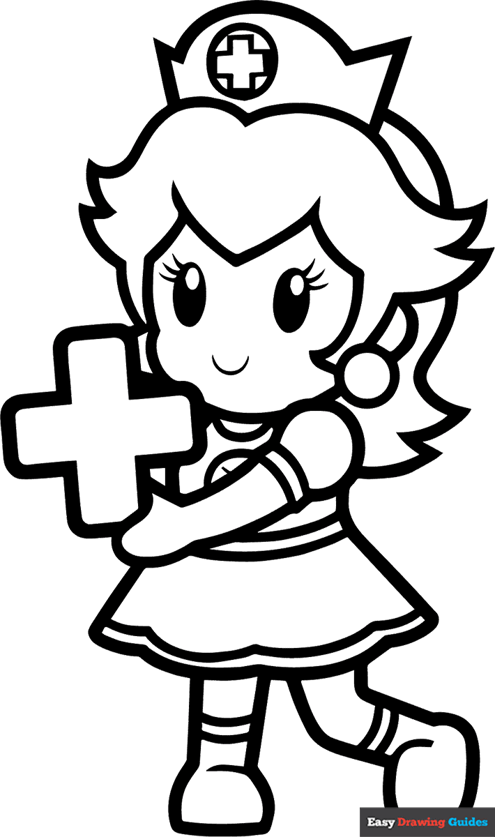 Printable Princess Peach Coloring Pages