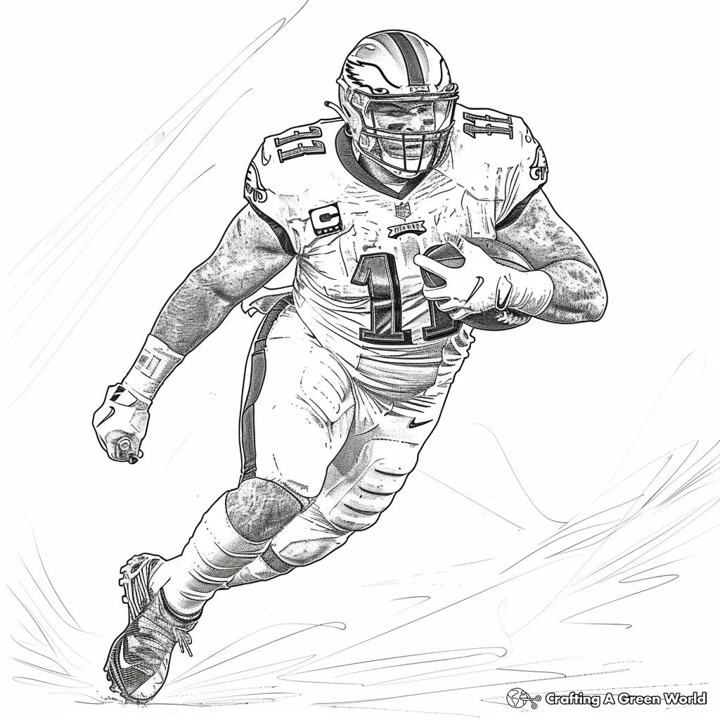 Printable Football Player Coloring Pages